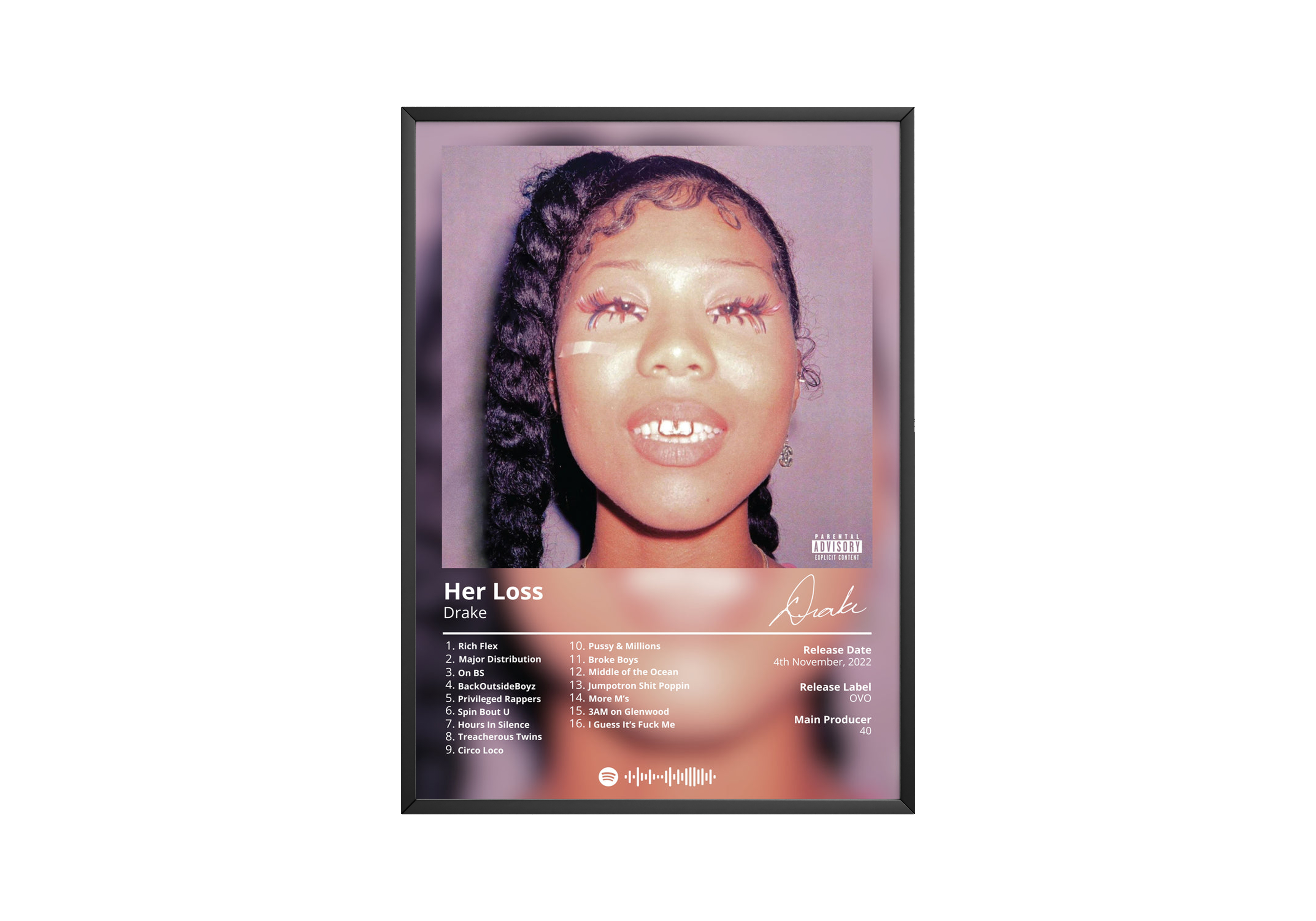 Drake 'Her Loss' Album Poster | Hype Posters