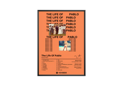 Kanye West 'The Life Of Pablo' Album Poster | Hype Posters