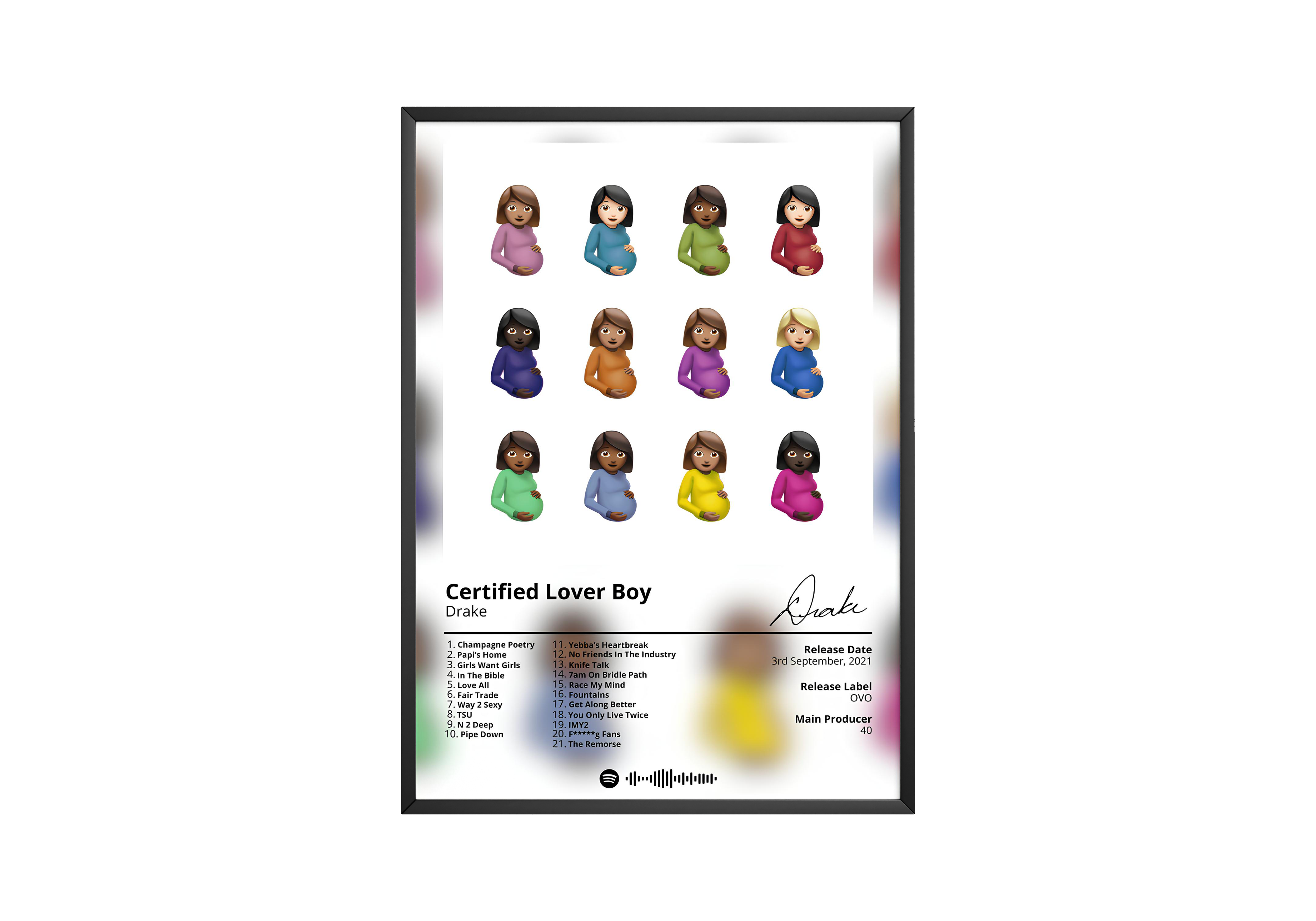 Drake 'Certified Lover Boy' Album Poster | Hype Posters