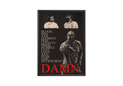 Kendrick Lamar 'Damn' Visions Poster | Hype Posters