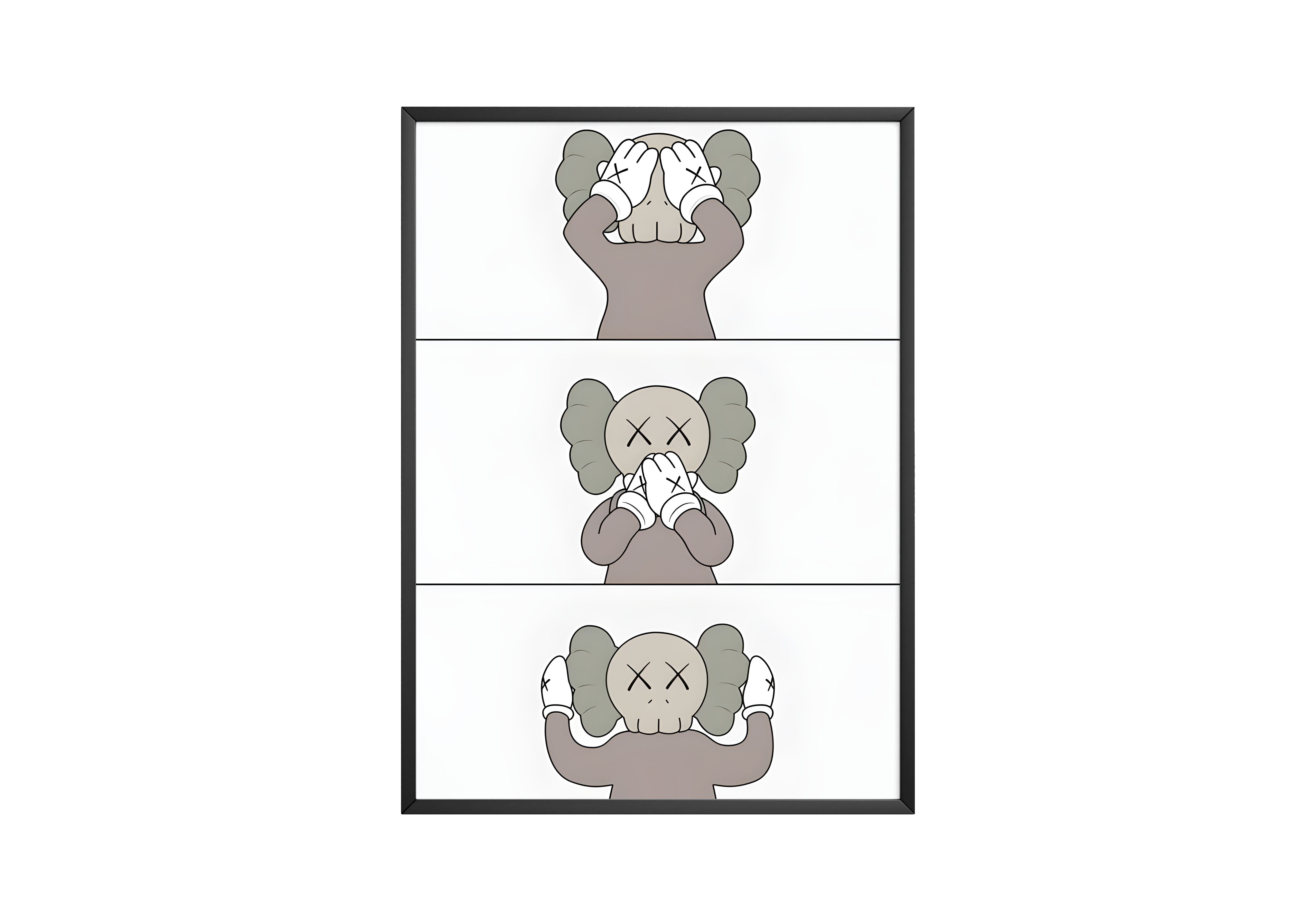 Kaws - See Speak Hear No Evil Poster | Hype Posters