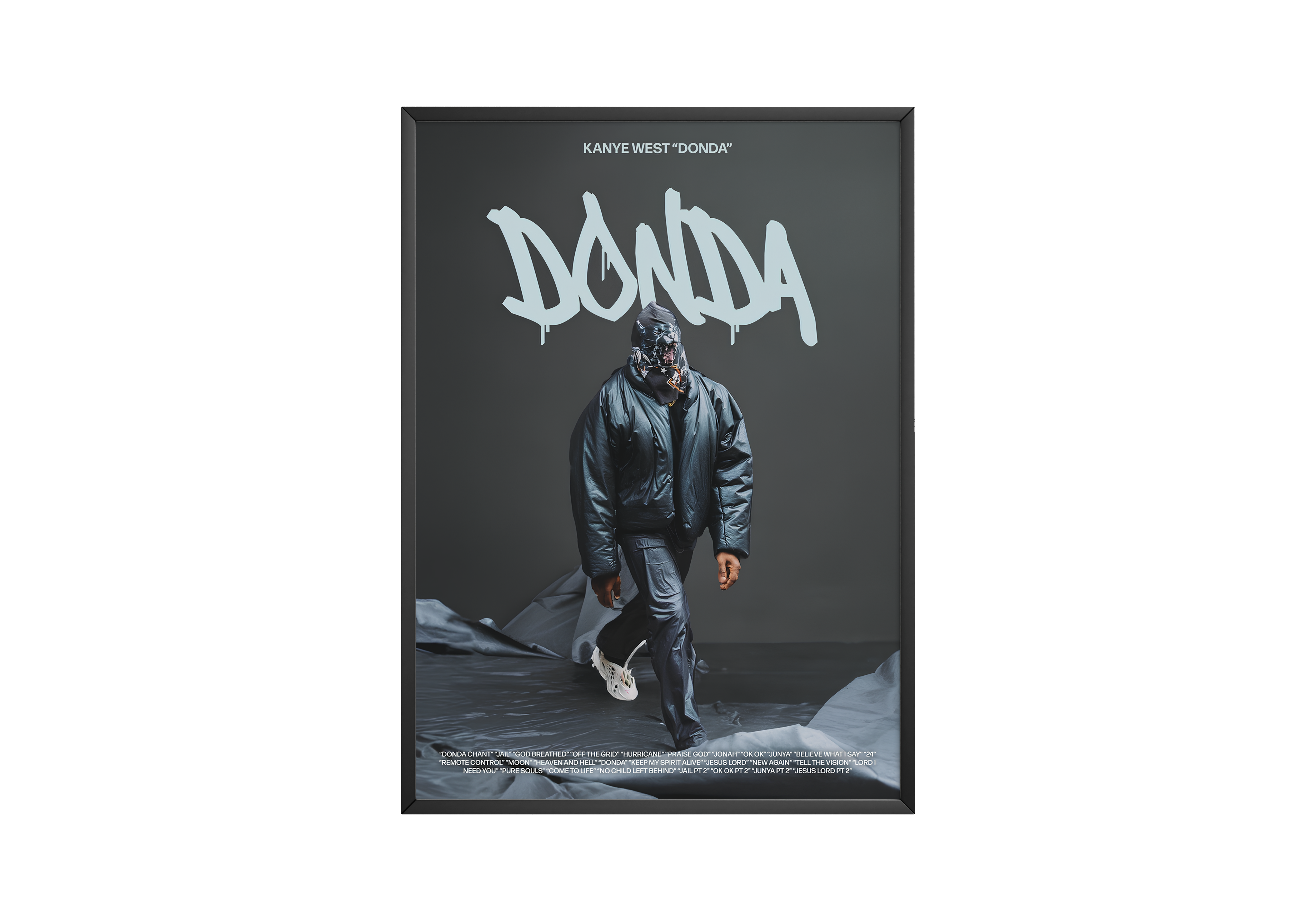 Kanye West 'DONDA' Masked Poster | Hype Posters