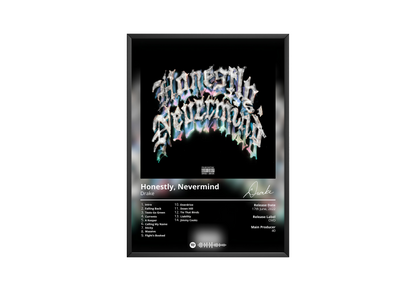 Drake 'Honestly, Nevermind' Album Poster | Hype Posters