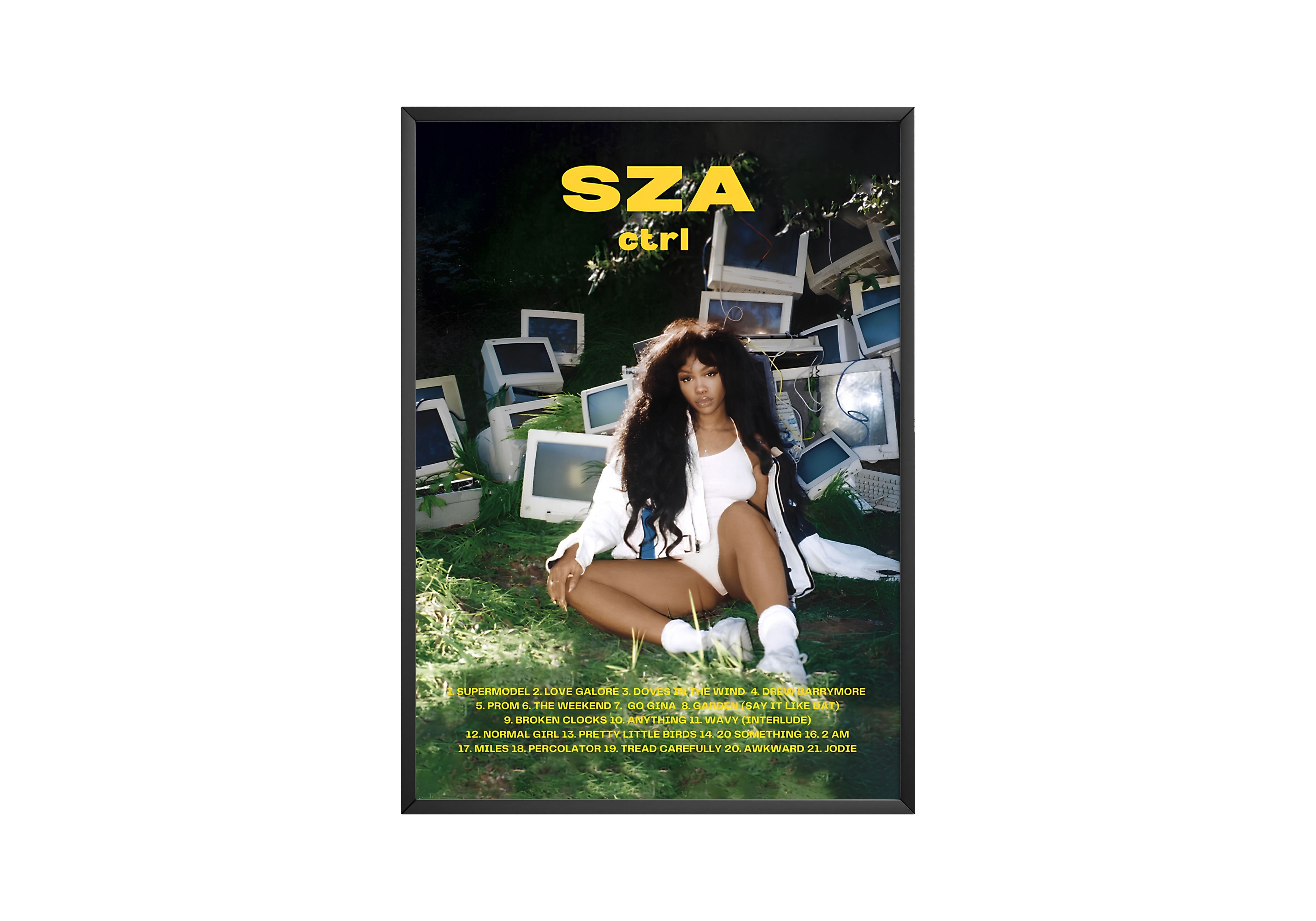SZA 'CTRL' Tracklist Poster | Hype Posters
