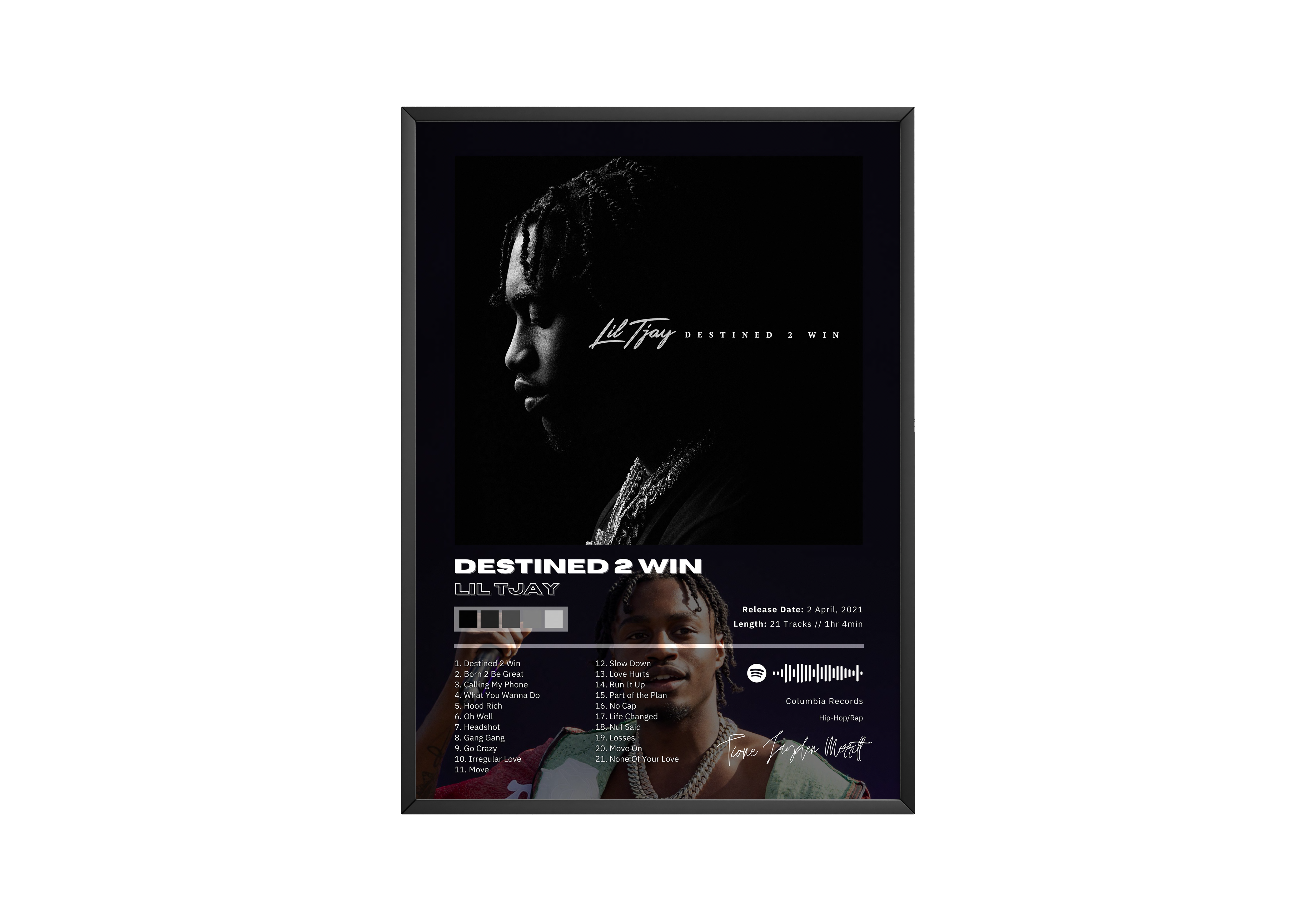 Lil Tjay 'Destined 2 Win' Album Poster | Hype Posters