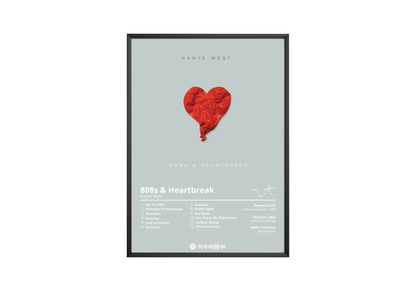 Kanye West '808s & Heartbreak' Album Poster | Hype Posters