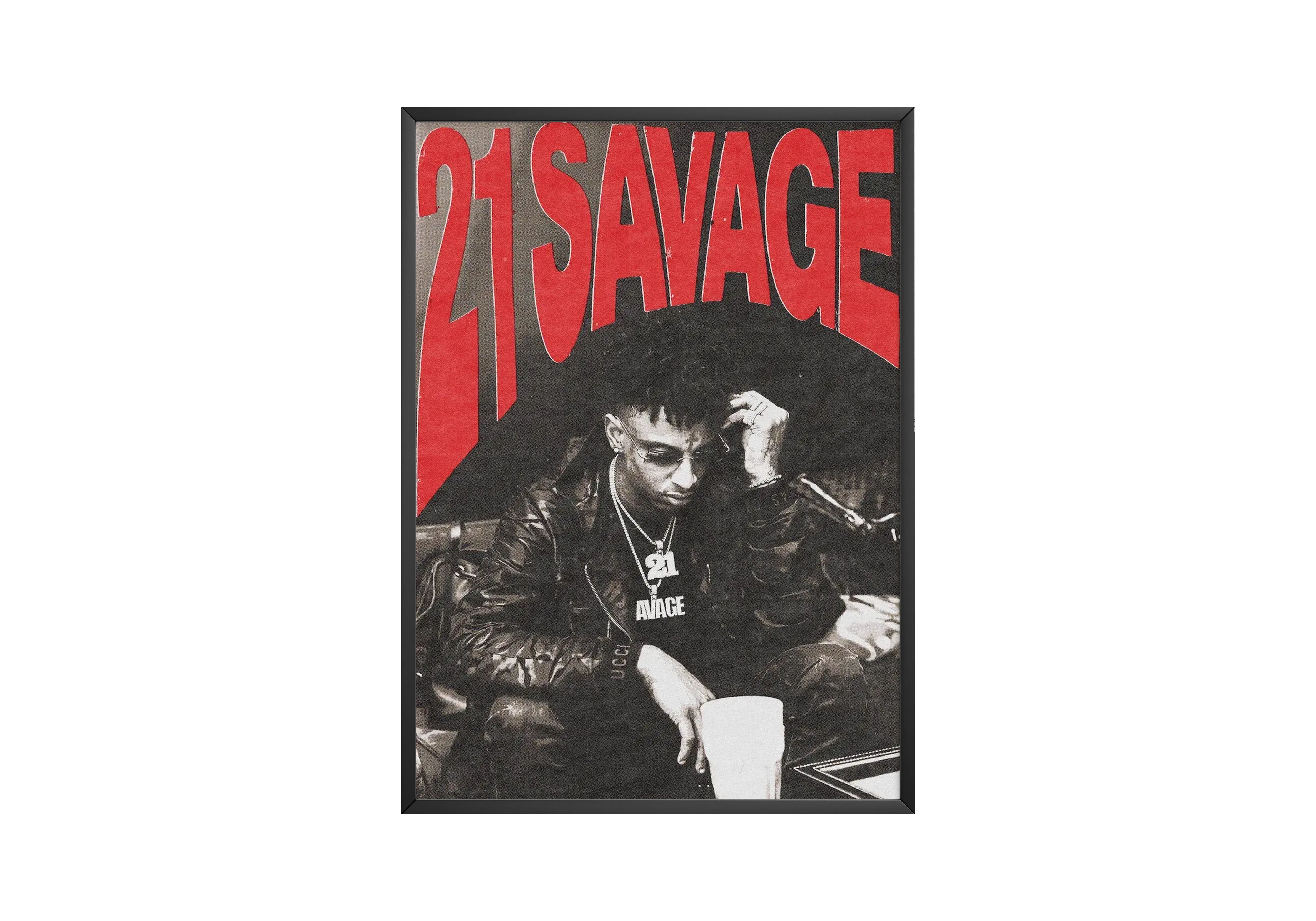 21 Savage Red Writing Poster | Hype Posters