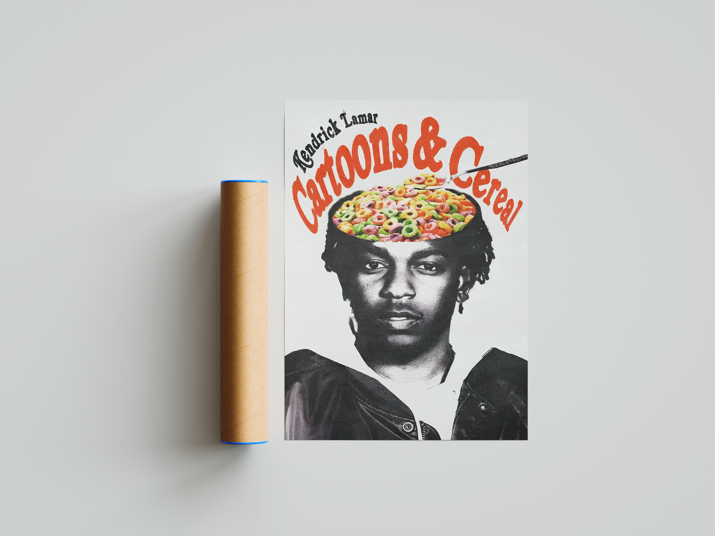 Kendrick Lamar - Cartoons & Cereal Poster | Hype Posters