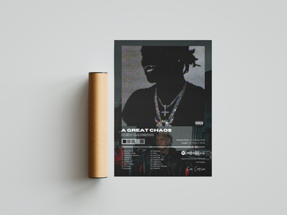 Ken Carson 'A Great Chaos' Album Poster | Hype Posters