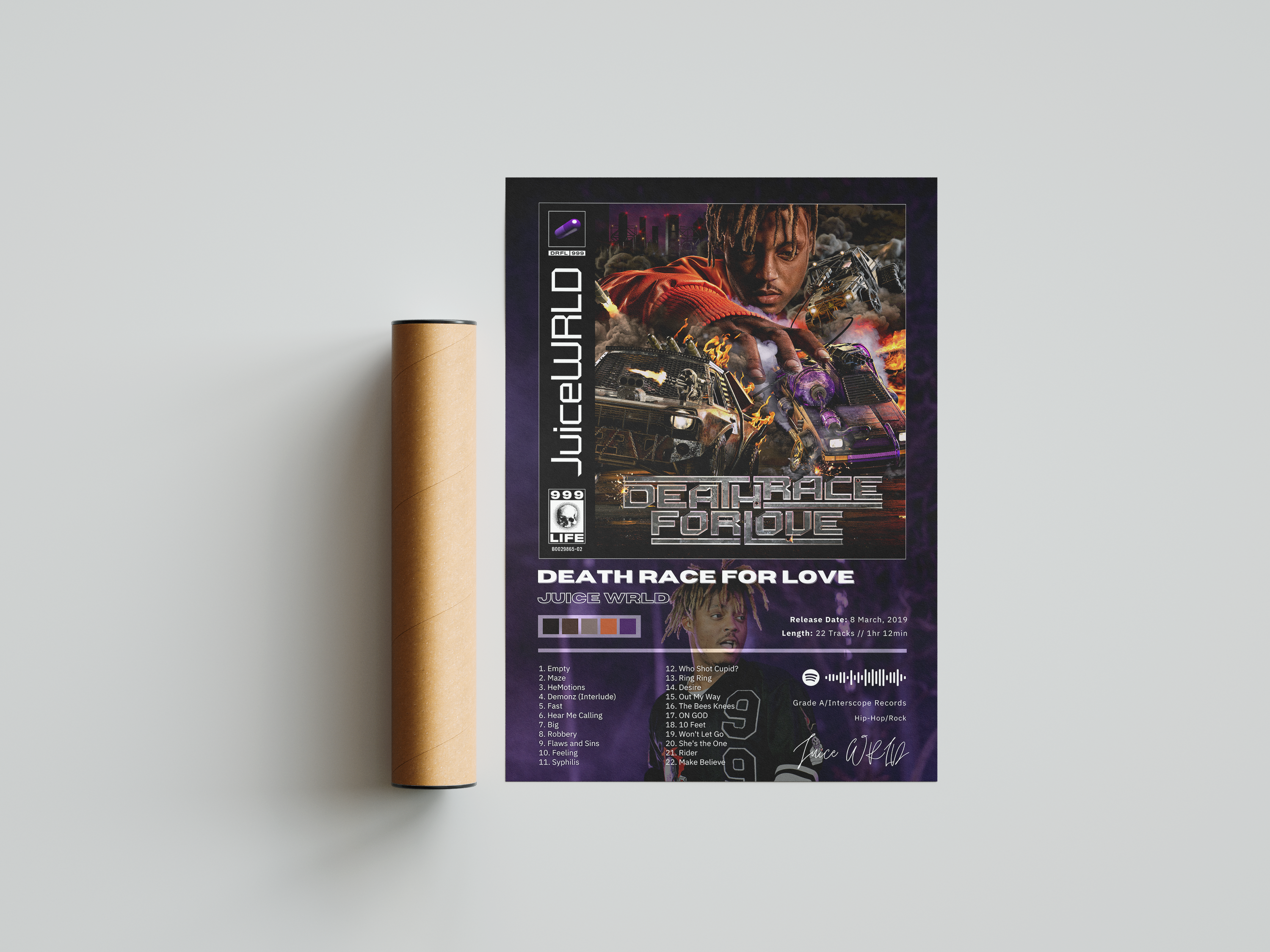 Juice WRLD 'Death Race For Love' Album Poster | Hype Posters
