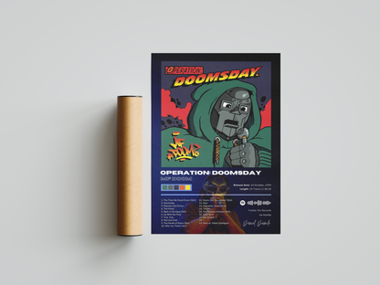 MF DOOM 'Operation: Doomsday' Album Poster | Hype Posters