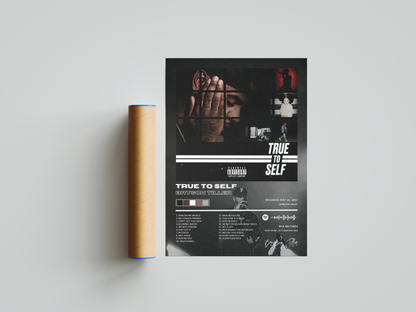 Bryson Tiller 'True To Self' Album Poster | Hype Posters