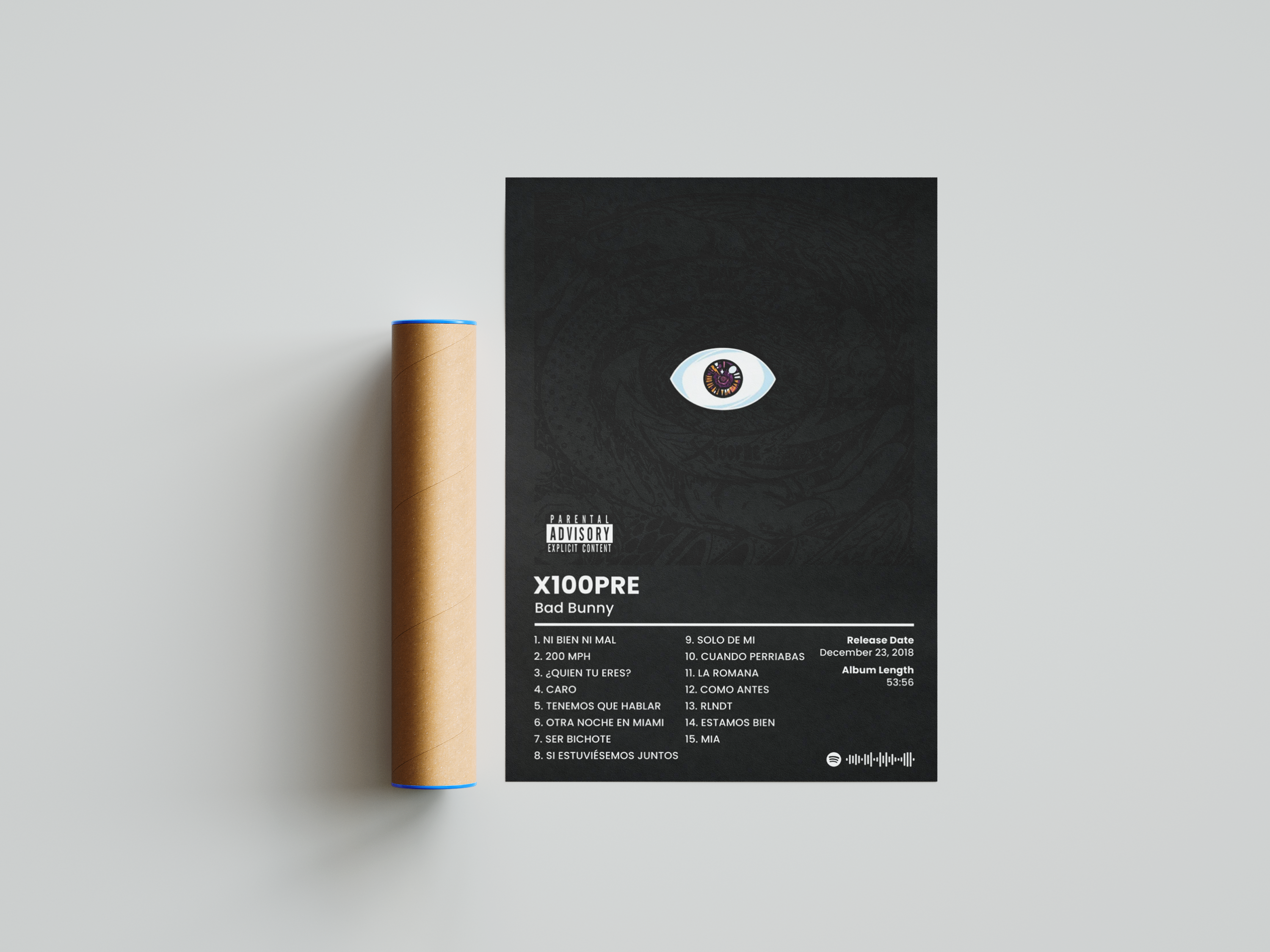 Bad Bunny 'X100PRE' Album Poster | Hype Posters