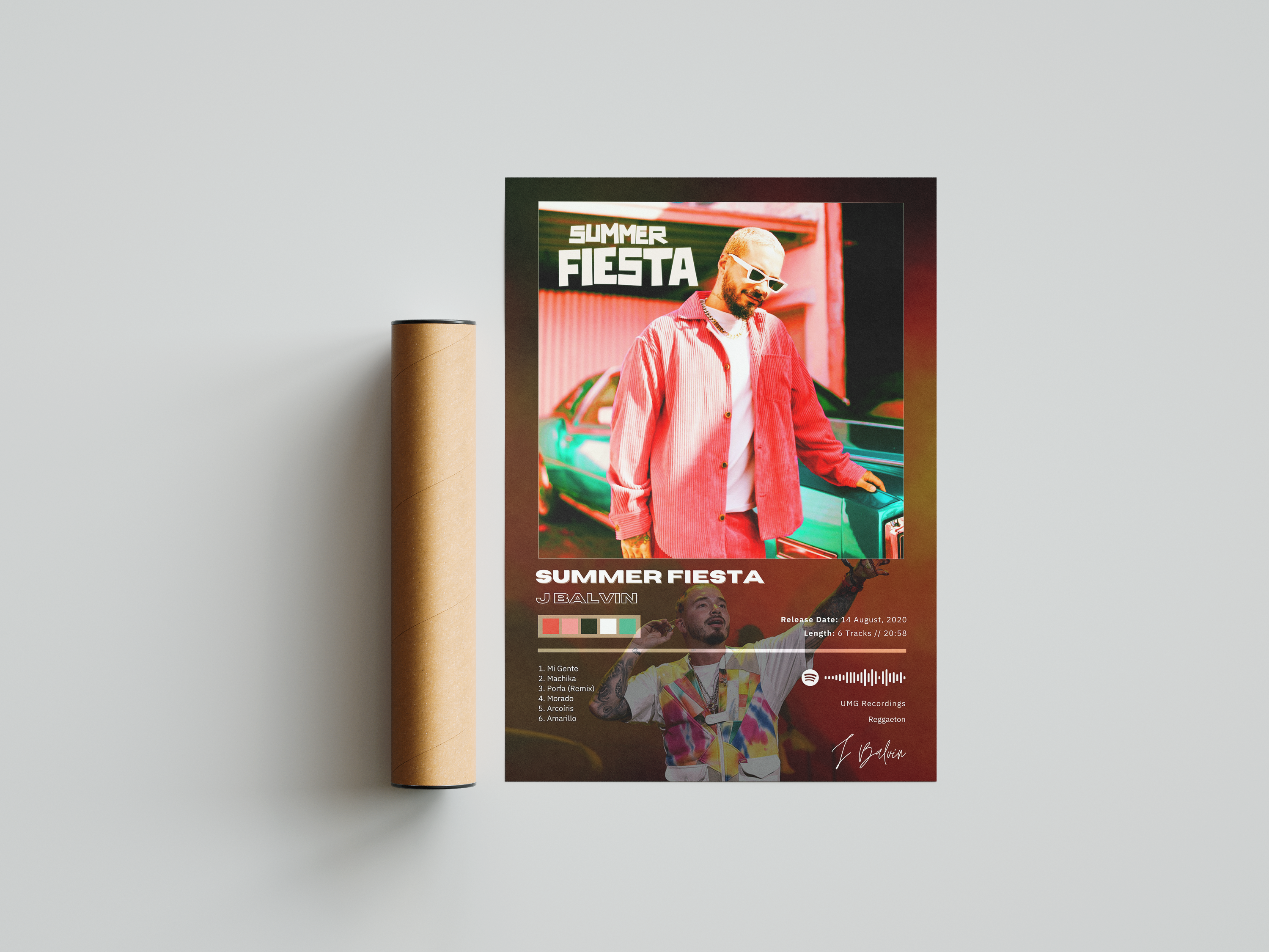 J Balvin 'Summer Fiesta' Album Poster | Hype Posters