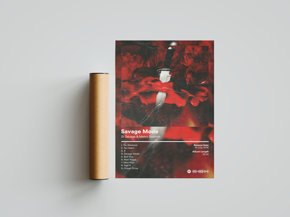 21 Savage 'Savage Mode' Album Poster | Hype Posters