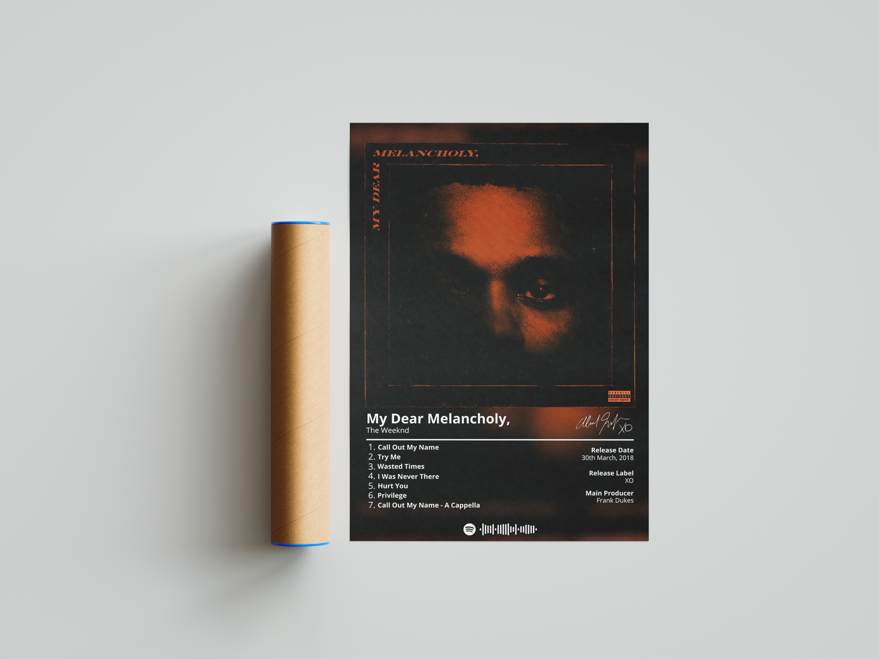 The Weeknd 'My Dear Melancholy' Album Poster | Hype Posters