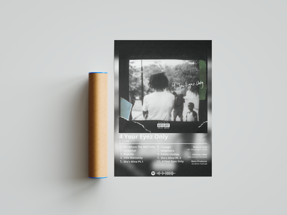 J Cole '4 Your Eyez Only' Album Poster | Hype Posters