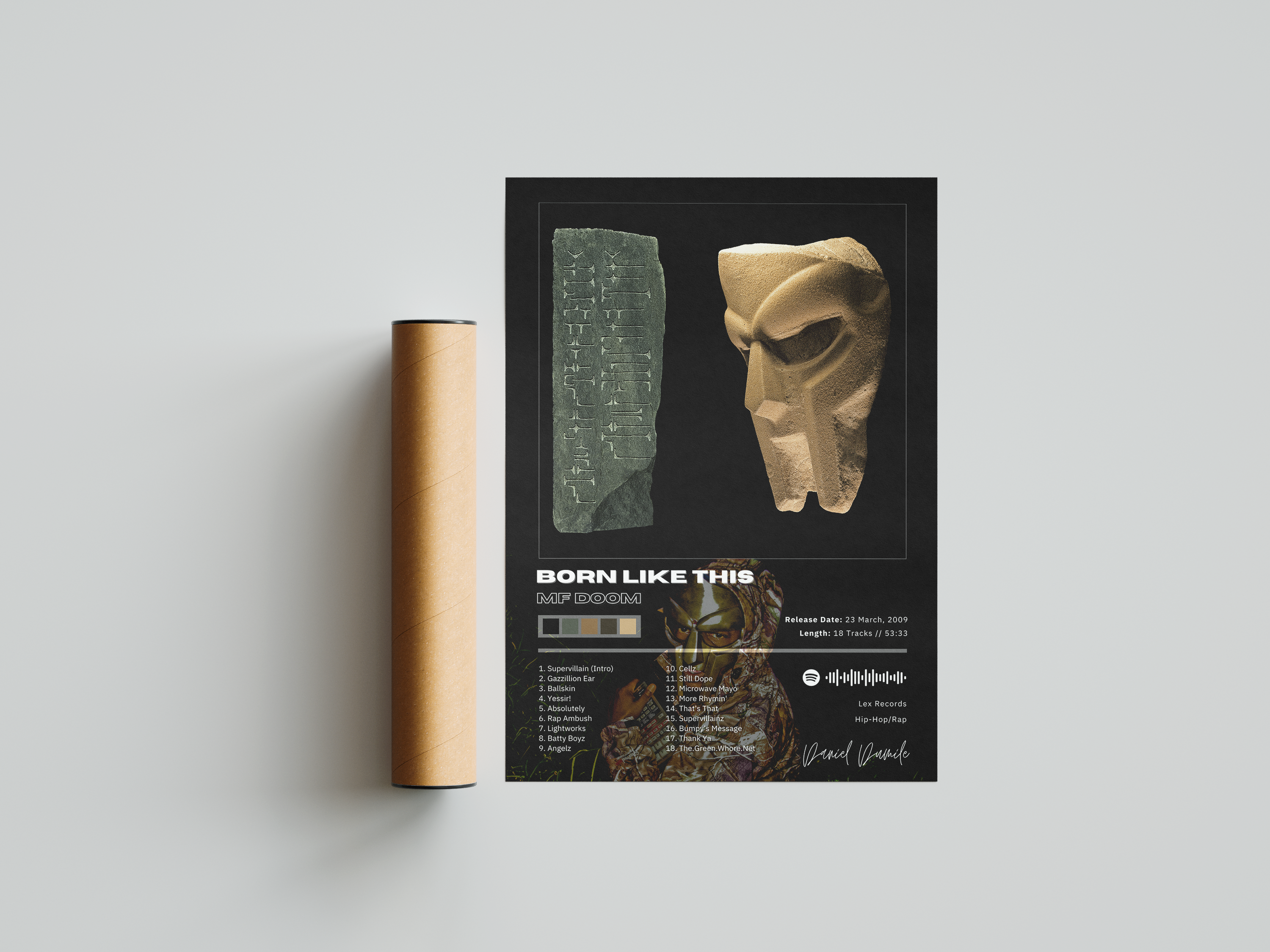 MF DOOM 'BORN LIKE THIS' Album Poster | Hype Posters