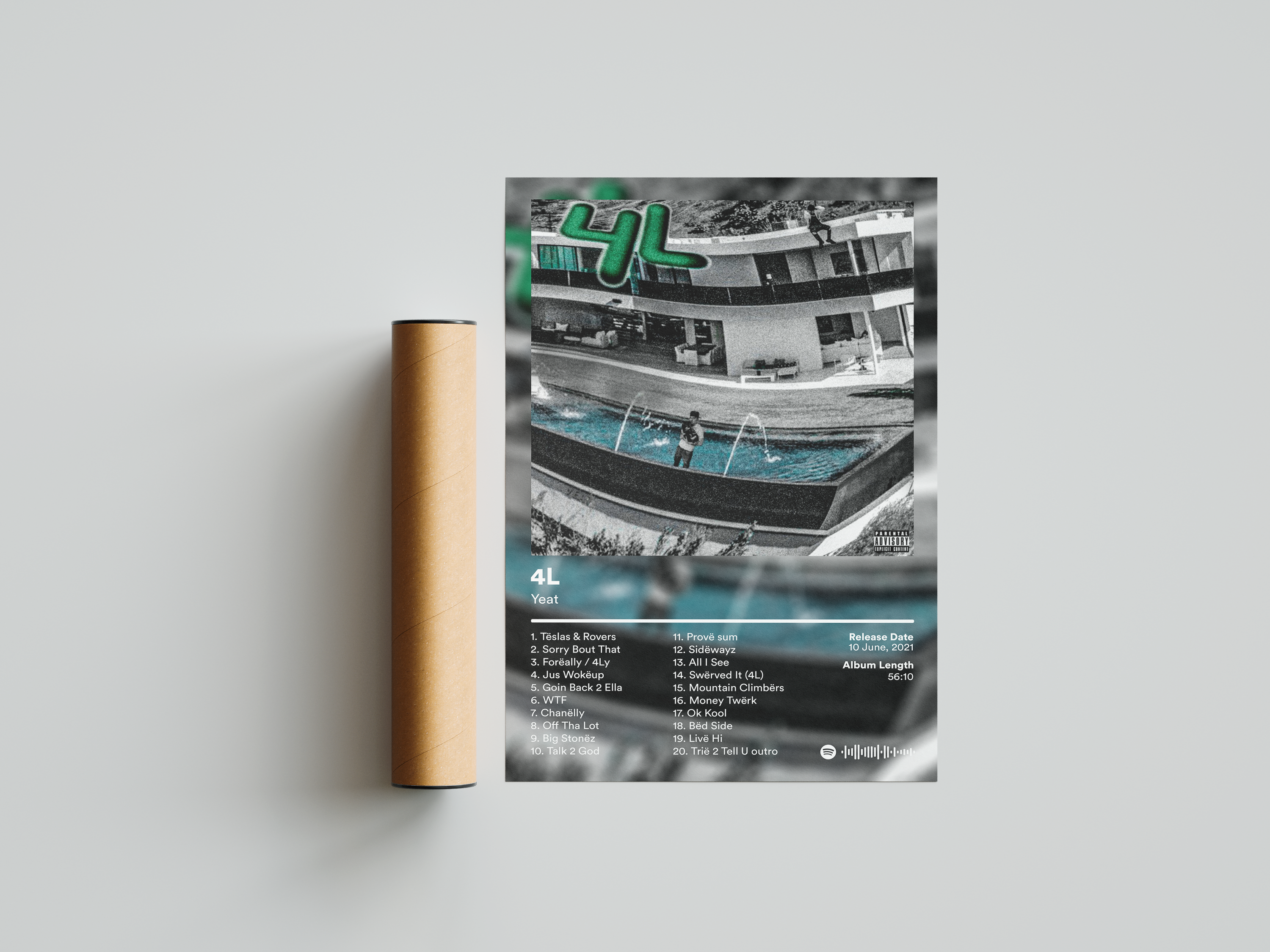 Yeat '4L' Album Poster | Hype Posters