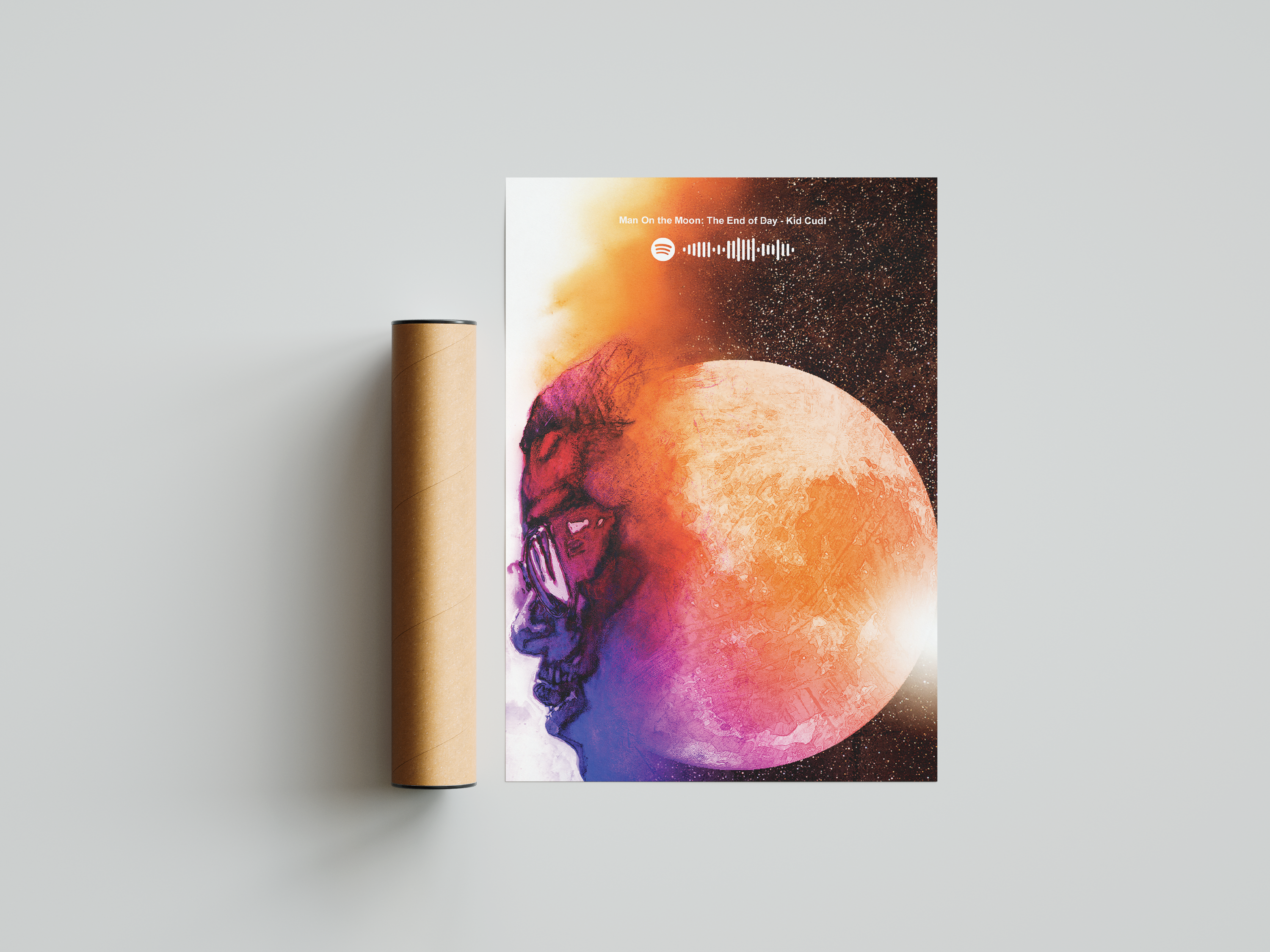 Kid Cudi 'Man On The Moon: The End Of Day' Spotify Poster | Hype Posters