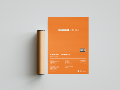 Frank Ocean 'Channel ORANGE' Album Poster | Hype Posters