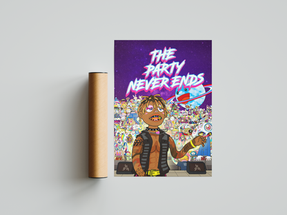 Juice WRLD 'The Party Never Ends' Poster | Hype Posters