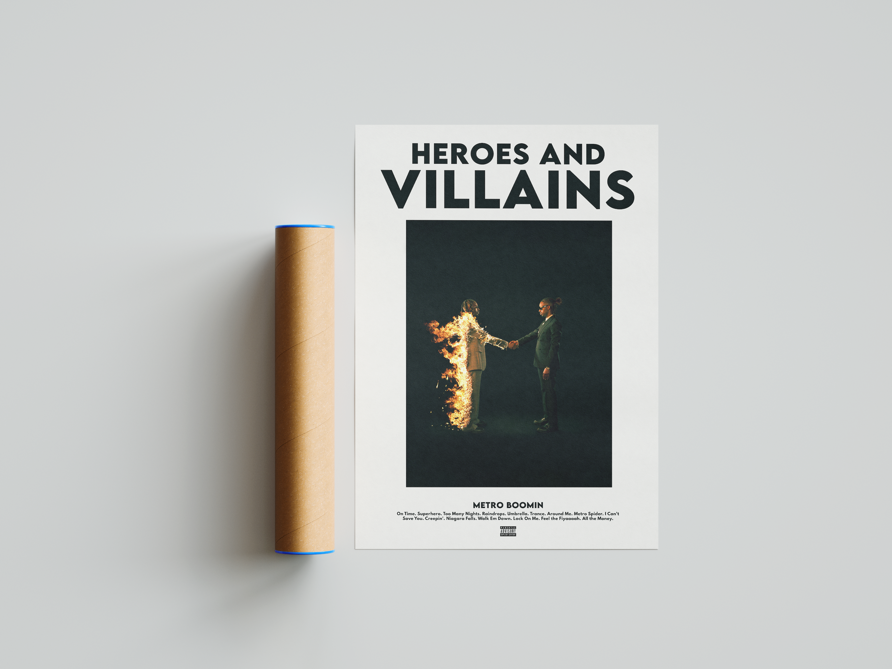 Metro Boomin 'Heroes & Villains' V2 Poster | Hype Posters