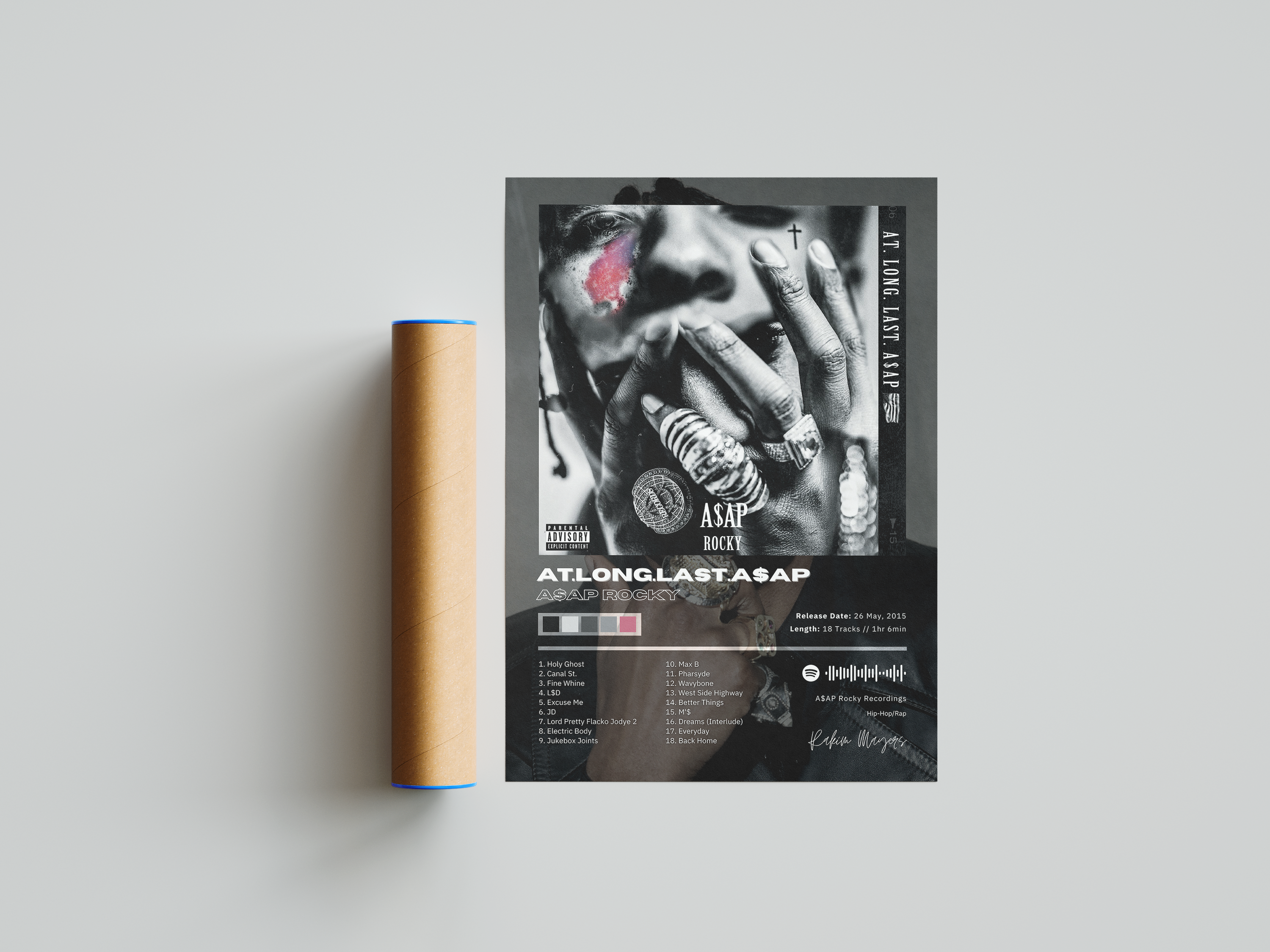 Asap Rocky 'At Long Last' Album Poster | Hype Posters