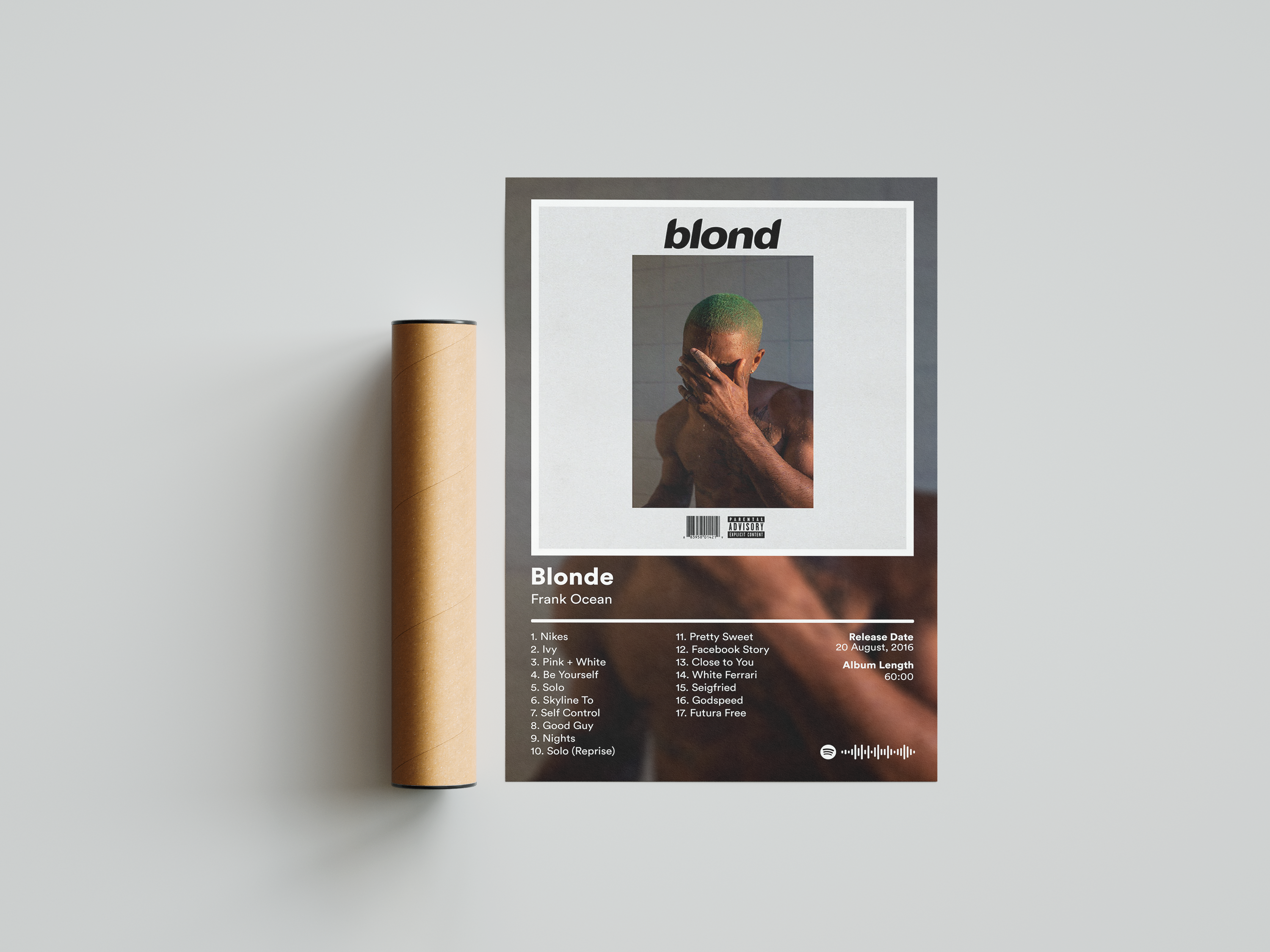 Frank Ocean 'Blonde' Album Poster | Hype Posters