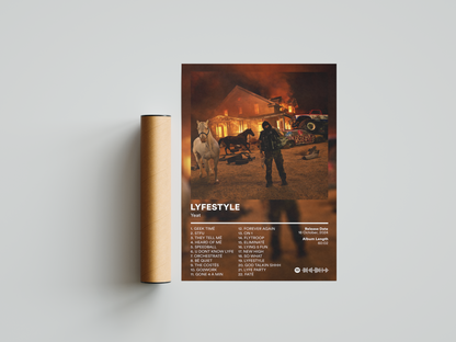 Yeat 'LYFESTYLE' Album Poster | Hype Posters