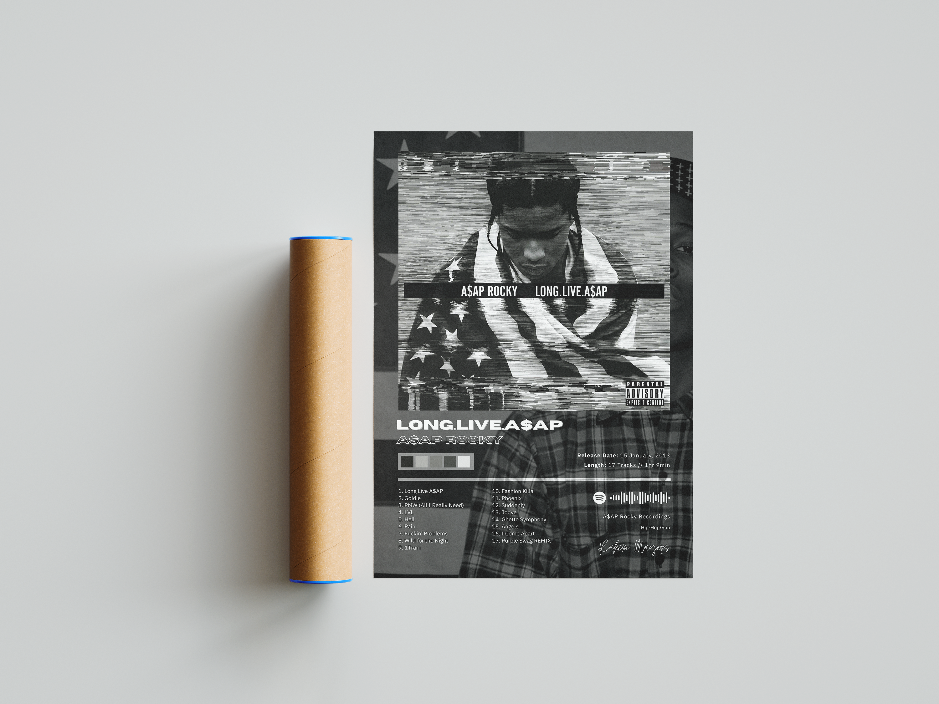 Asap Rocky 'Long Live A$ap' Album Poster | Hype Posters