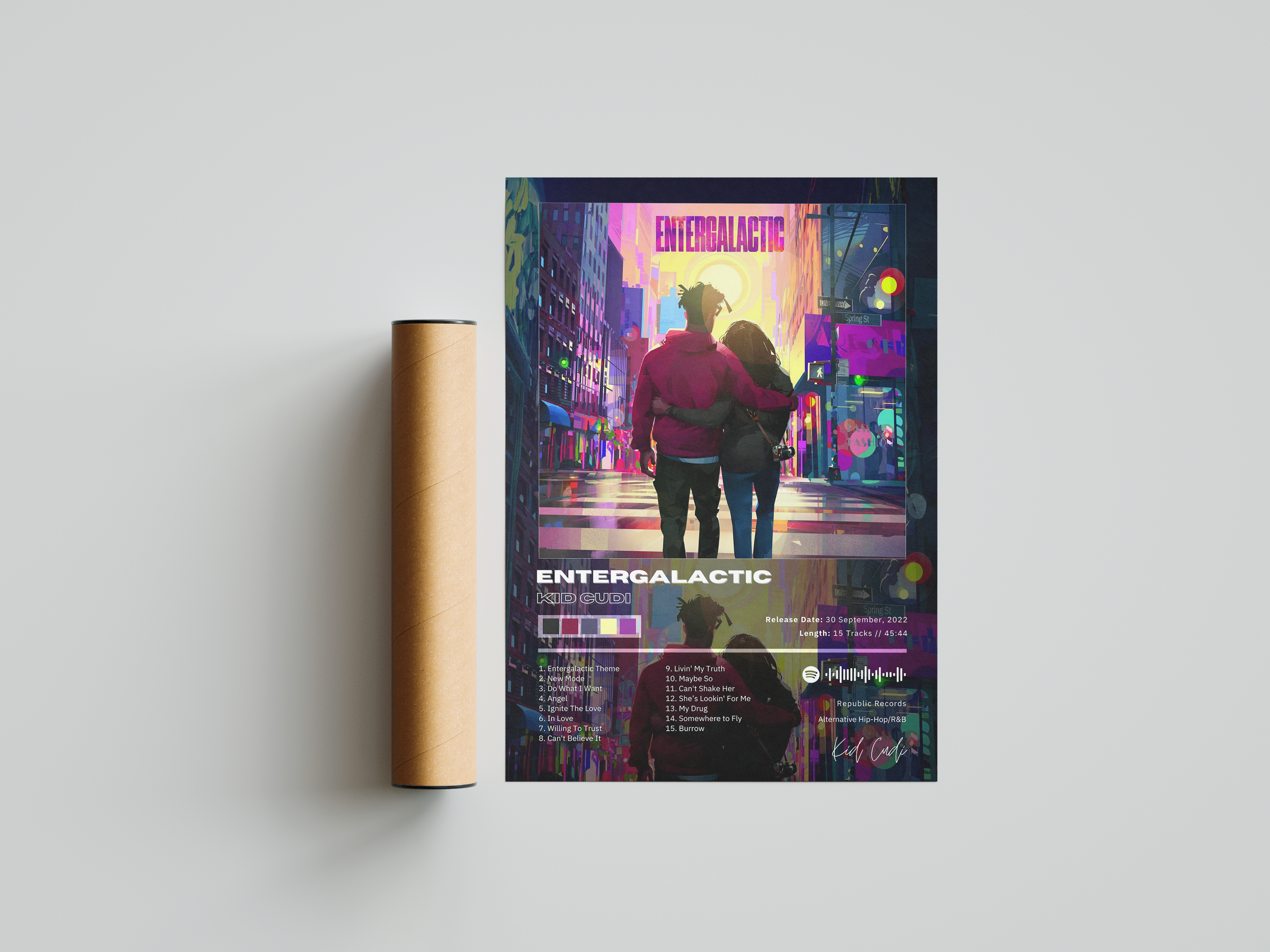 Kid Cudi 'Entergalactic' Album Poster | Hype Posters