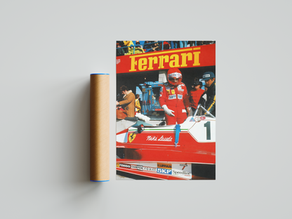 Ferrari Lauda F1 Vintage Poster | Hype Posters