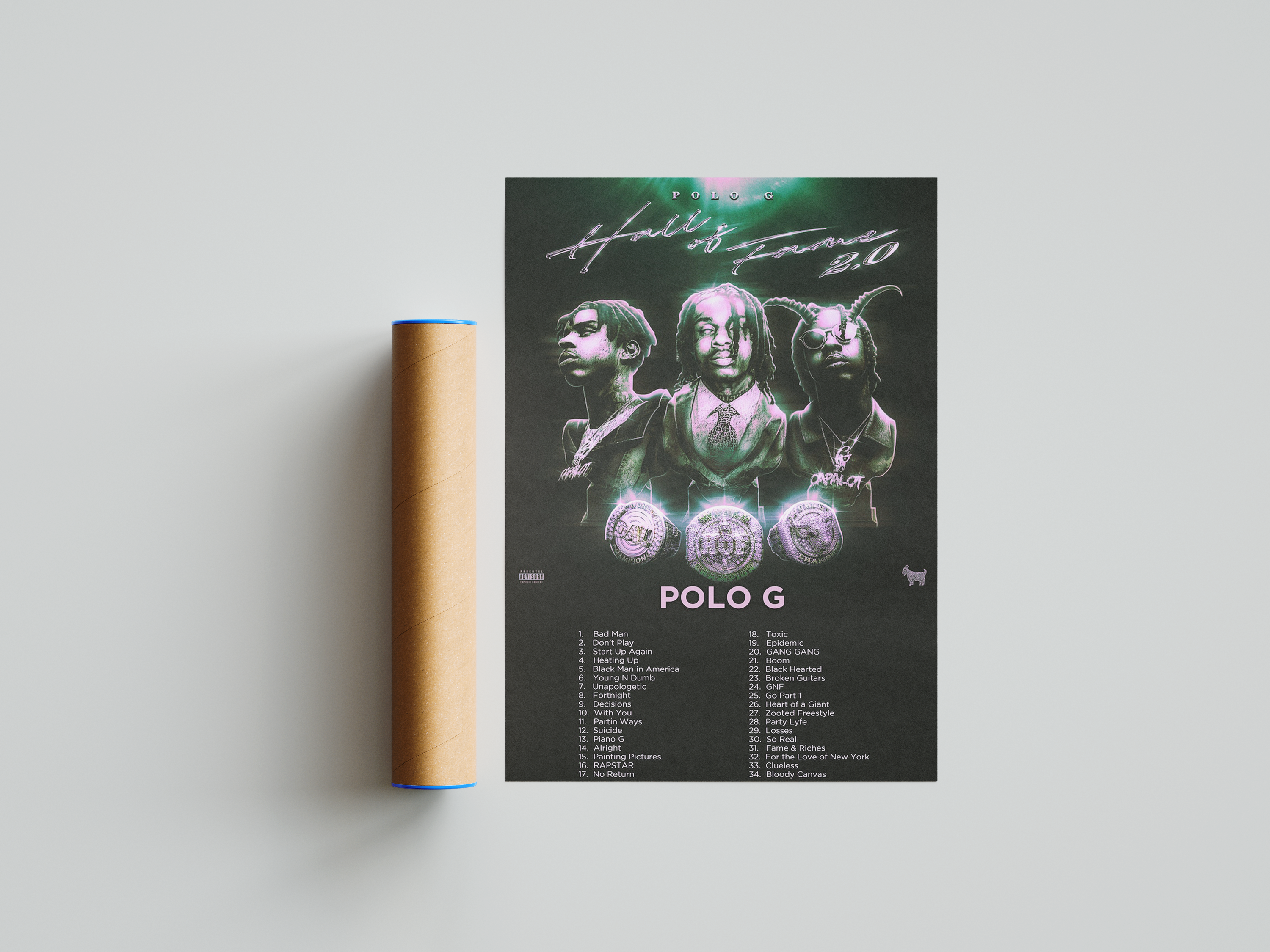 Polo G - "Hall Of Fame 2.0" Album Poster | Hype Posters