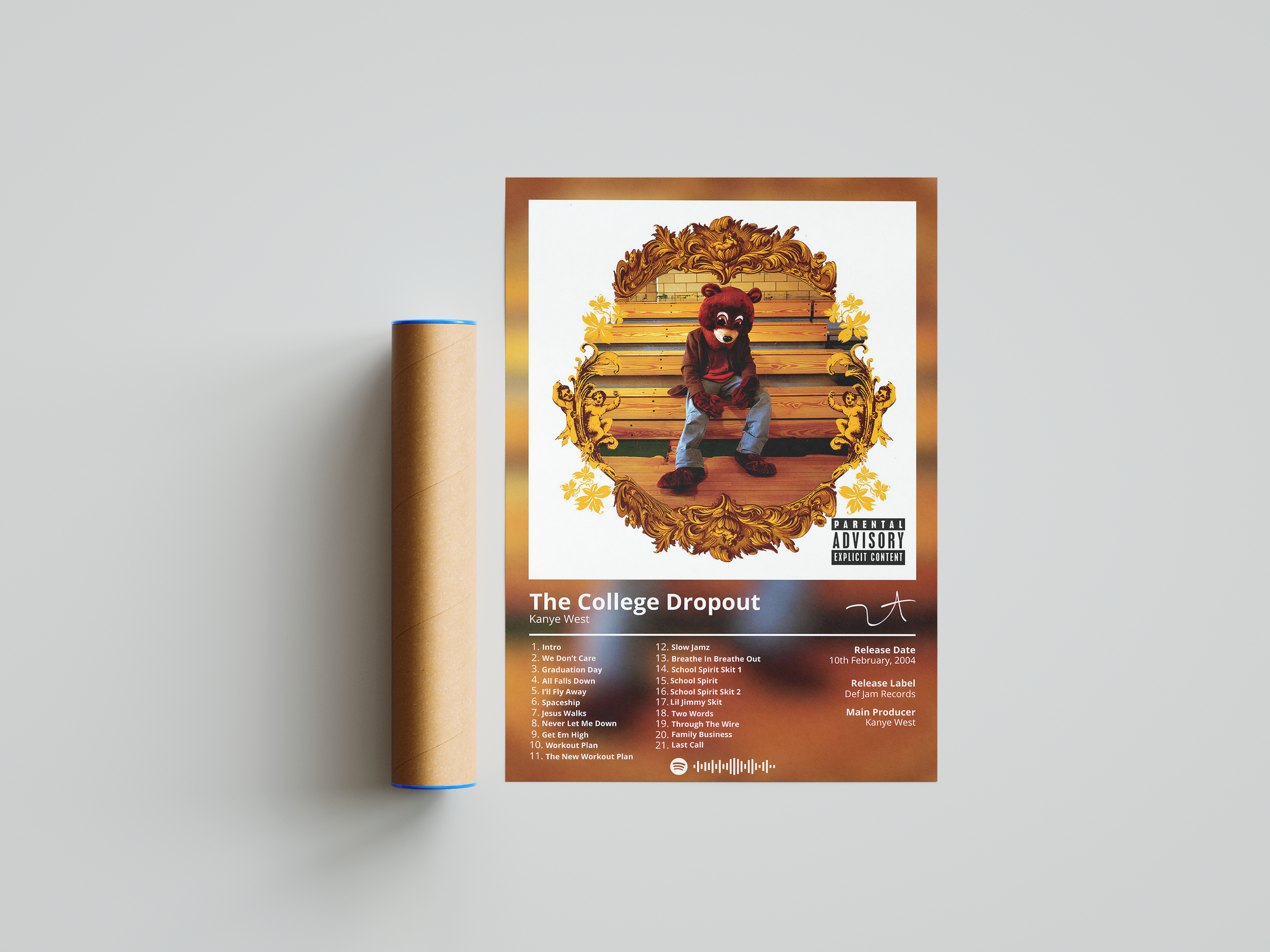 Kanye West 'The College Dropout' Album Poster | Hype Posters