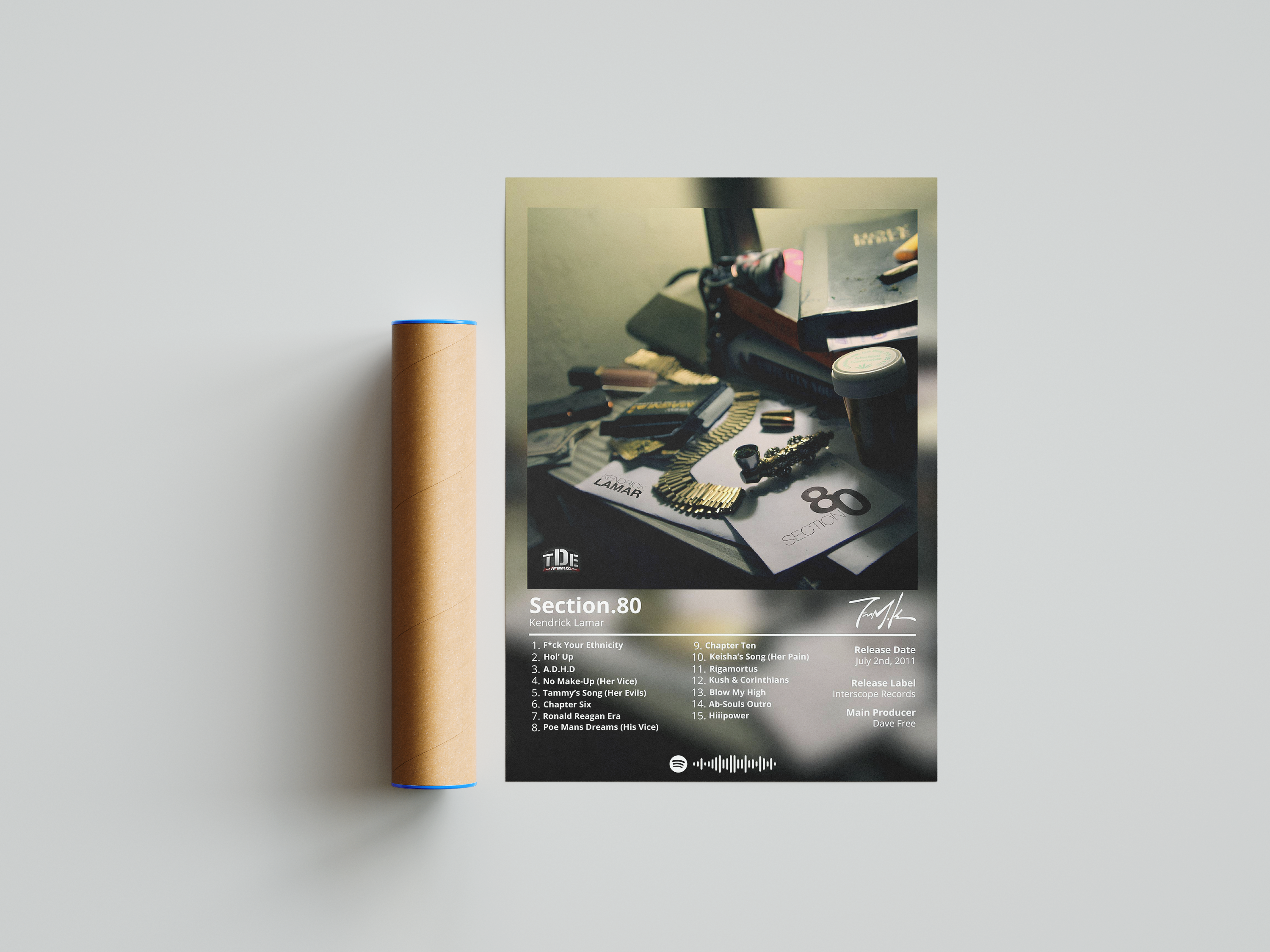 Kendrick Lamar - "Section 80" Album Poster | Hype Posters