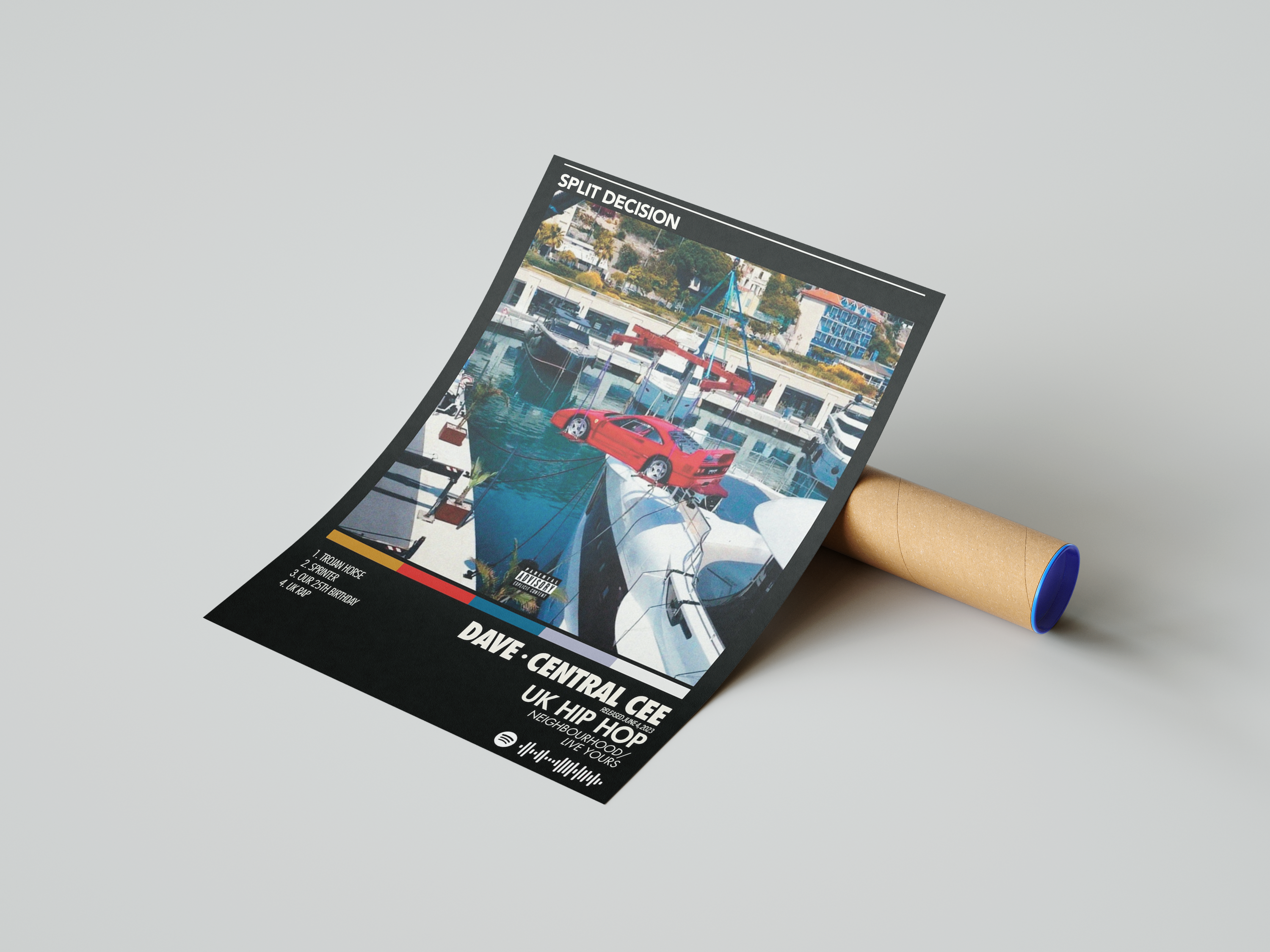 Central Cee 'Split Decision' Album Poster | Hype Posters