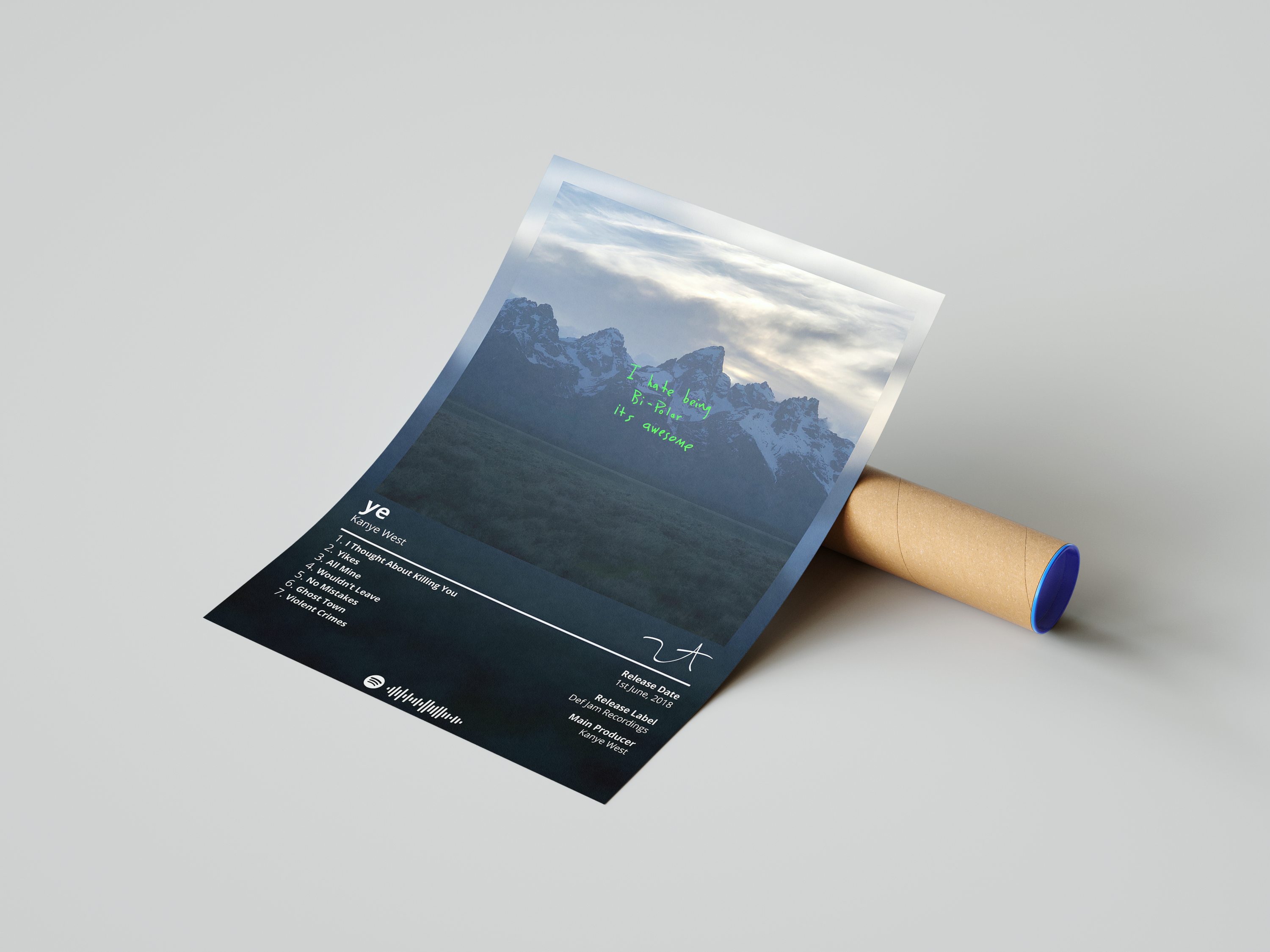 Kanye West 'Ye' Album Poster | Hype Posters