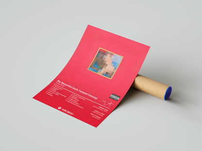 Kanye West 'My Beautiful Dark Twisted Fantasy' Album Poster | Hype Posters