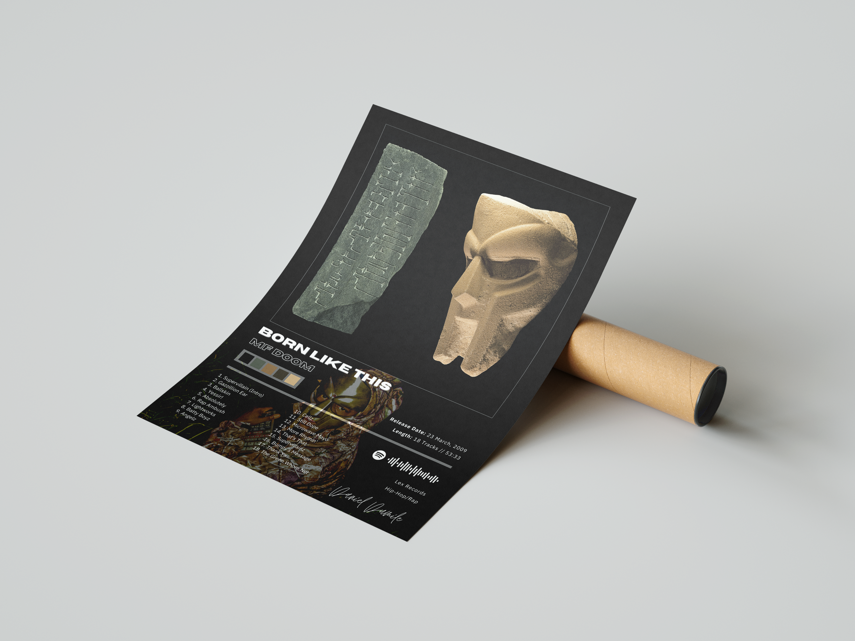 MF DOOM 'BORN LIKE THIS' Album Poster | Hype Posters