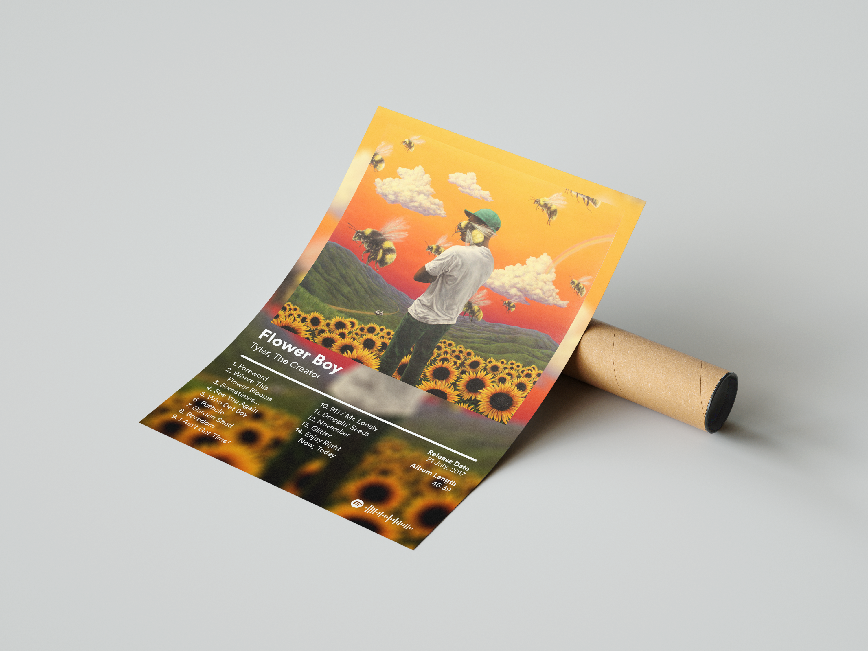 Tyler The Creator 'Flower Boy' Album Poster | Hype Posters