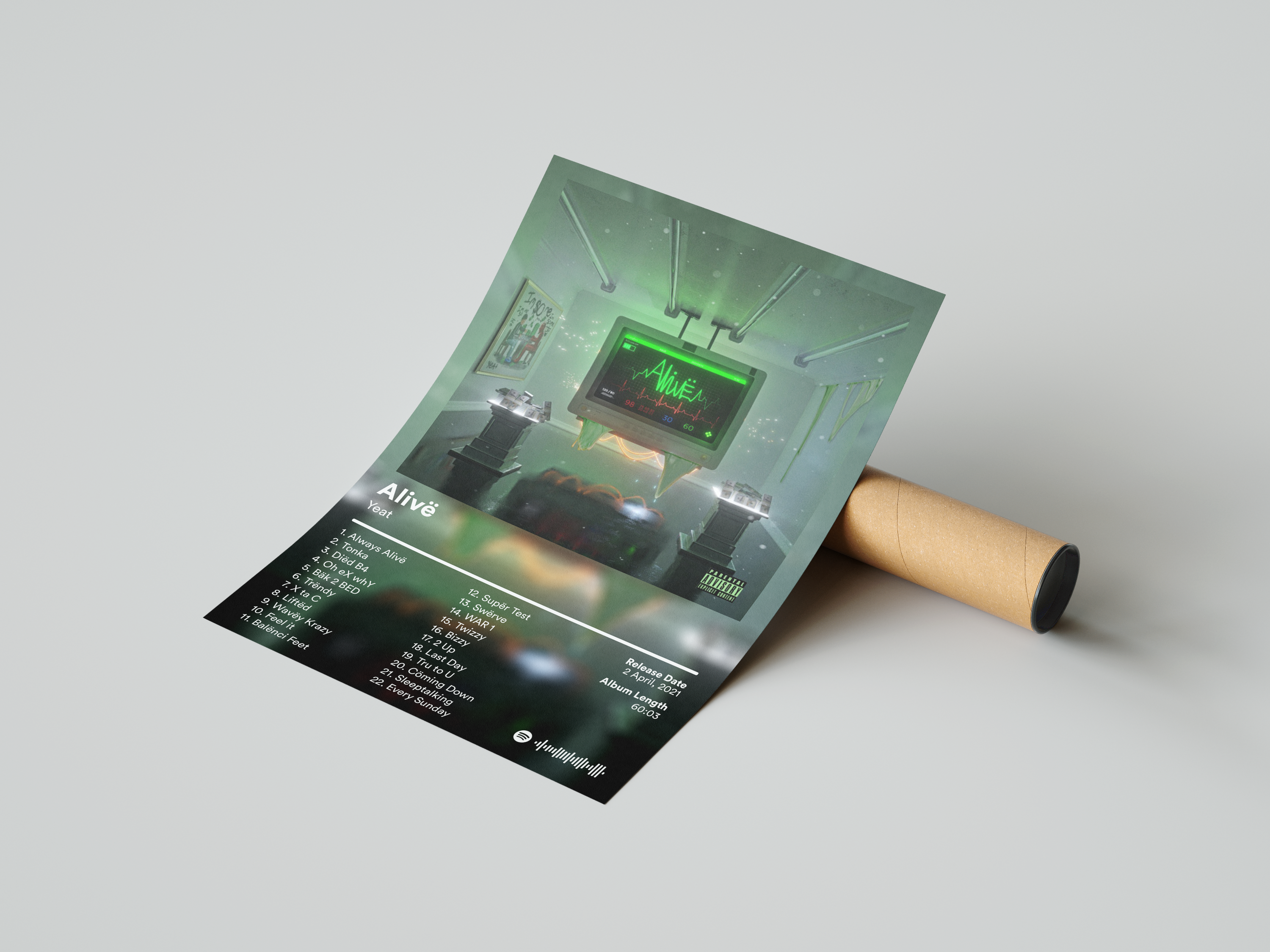 Yeat 'Alivë' Album Poster | Hype Posters