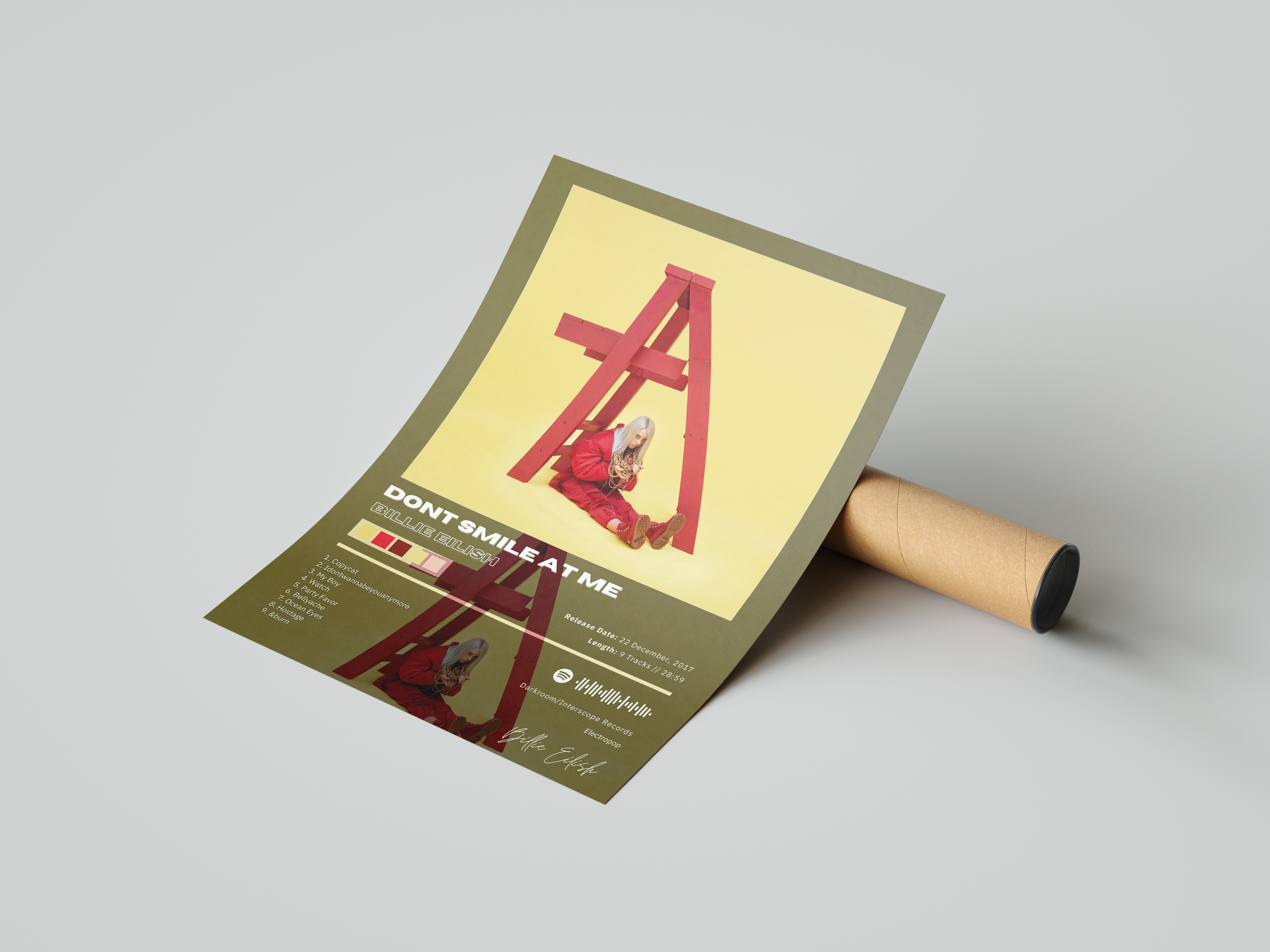 Billie Eilish 'dont smile at me' Album Poster | Hype Posters