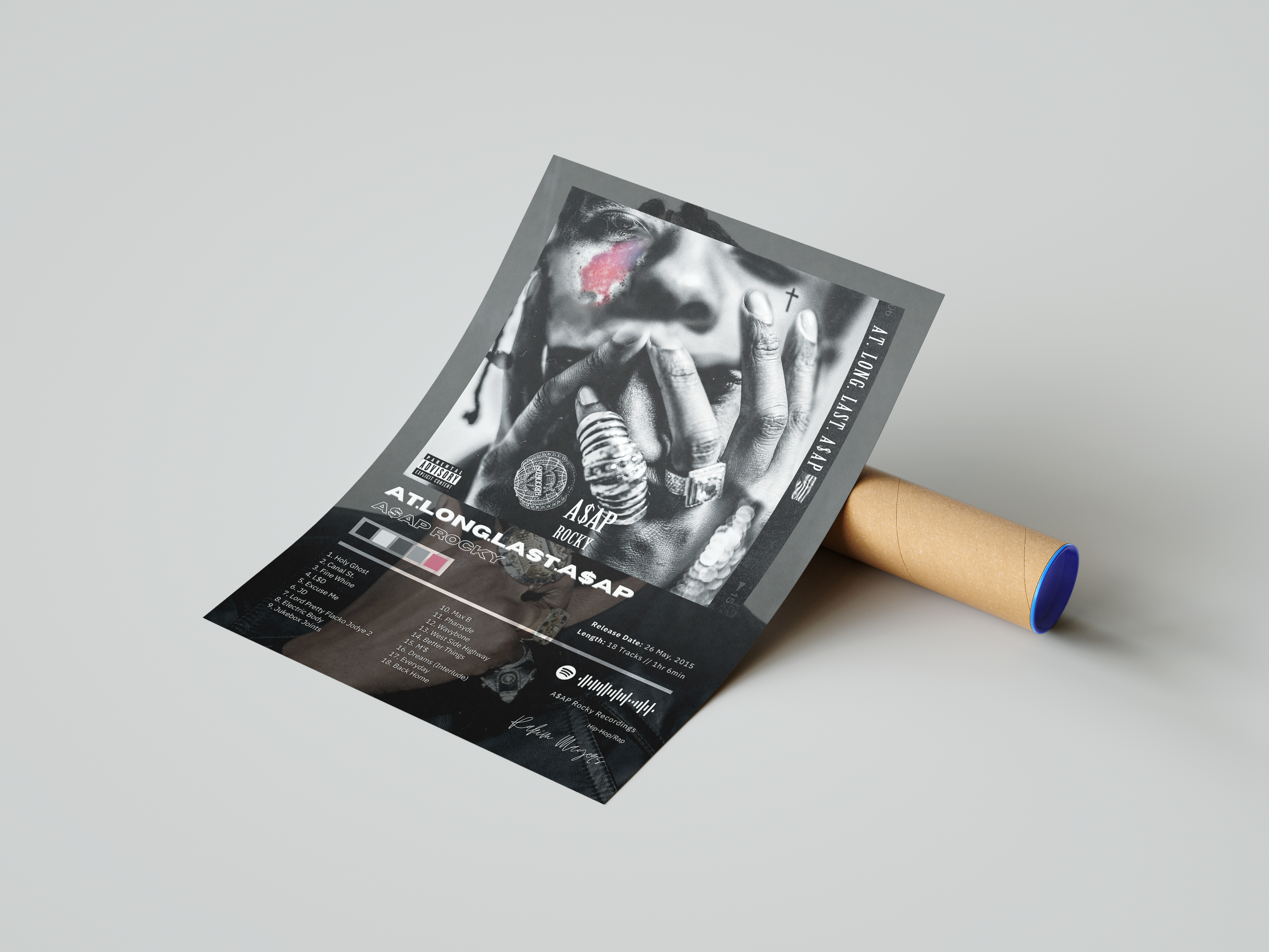 Asap Rocky 'At Long Last' Album Poster | Hype Posters