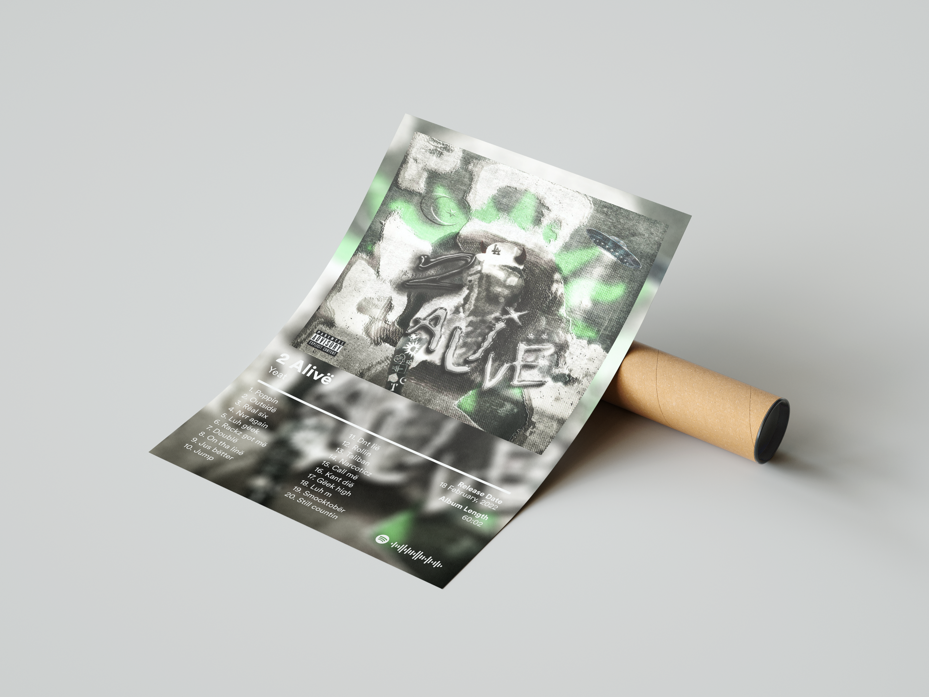 Yeat '2 Alivë' Album Poster | Hype Posters