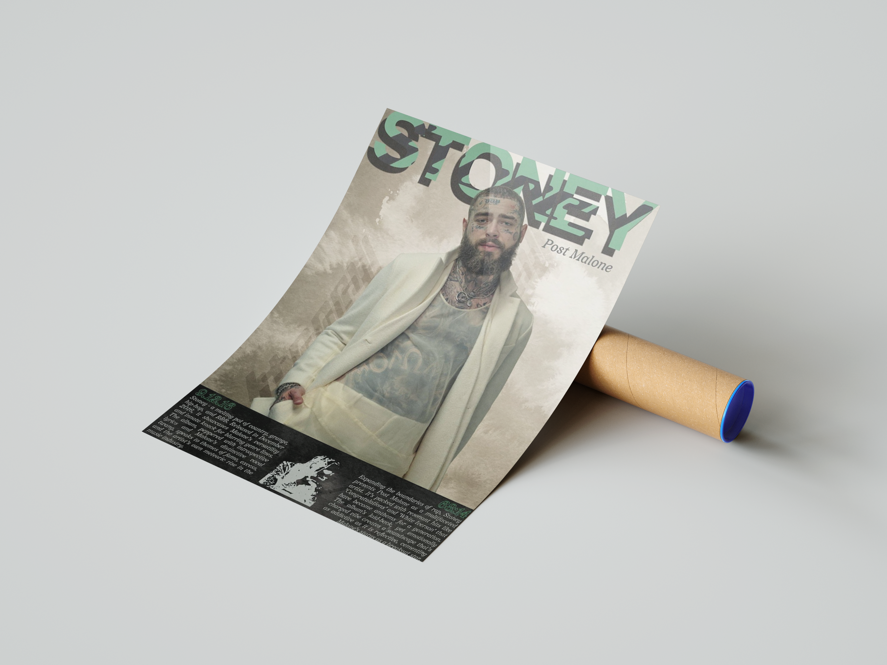 Post Malone 'Stoney' Written Poster | Hype Posters