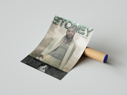 Post Malone 'Stoney' Written Poster | Hype Posters