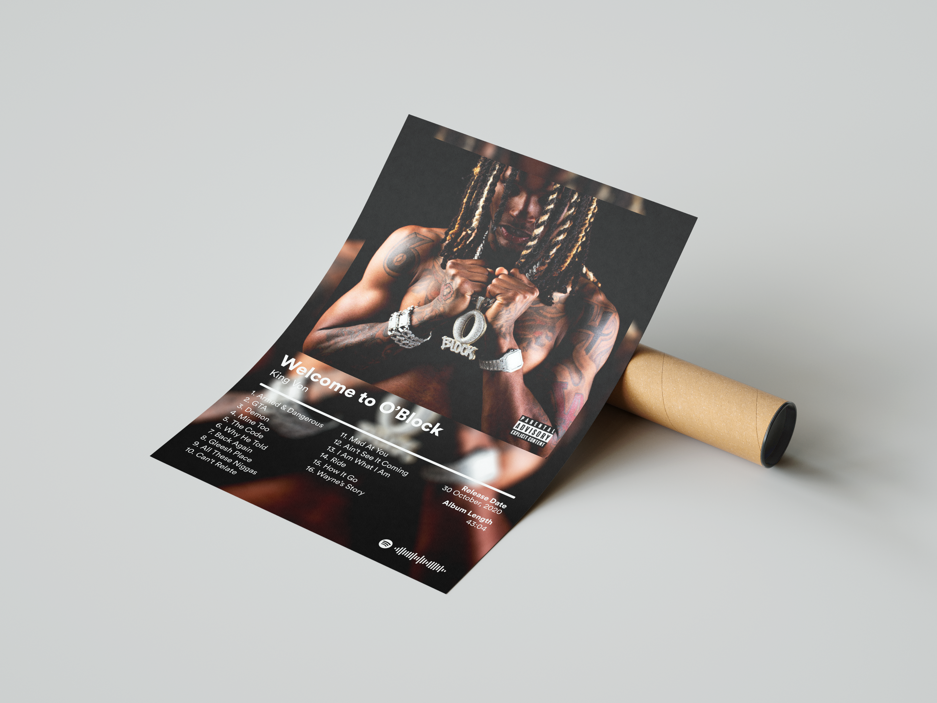 King Von 'Welcome To O Block' Album Poster | Hype Posters