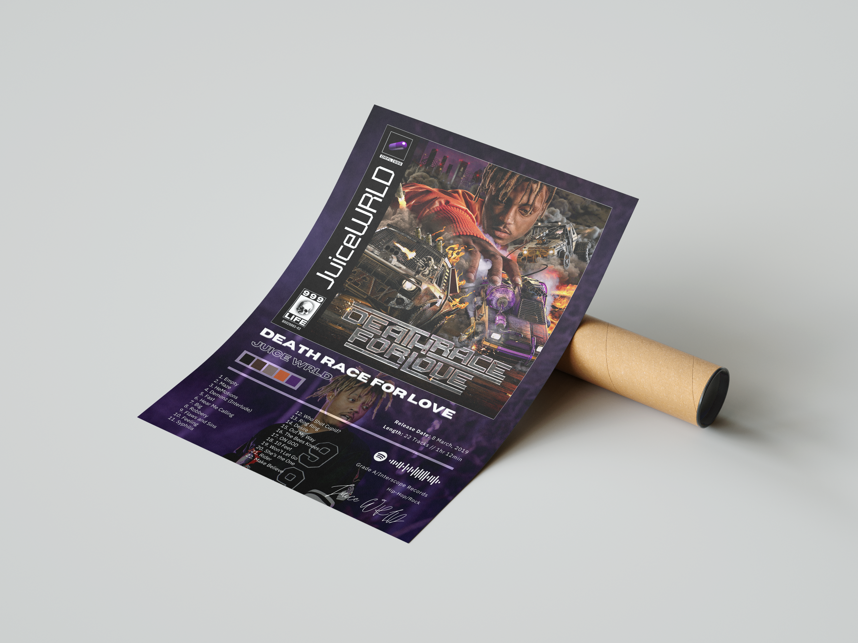 Juice WRLD 'Death Race For Love' Album Poster | Hype Posters