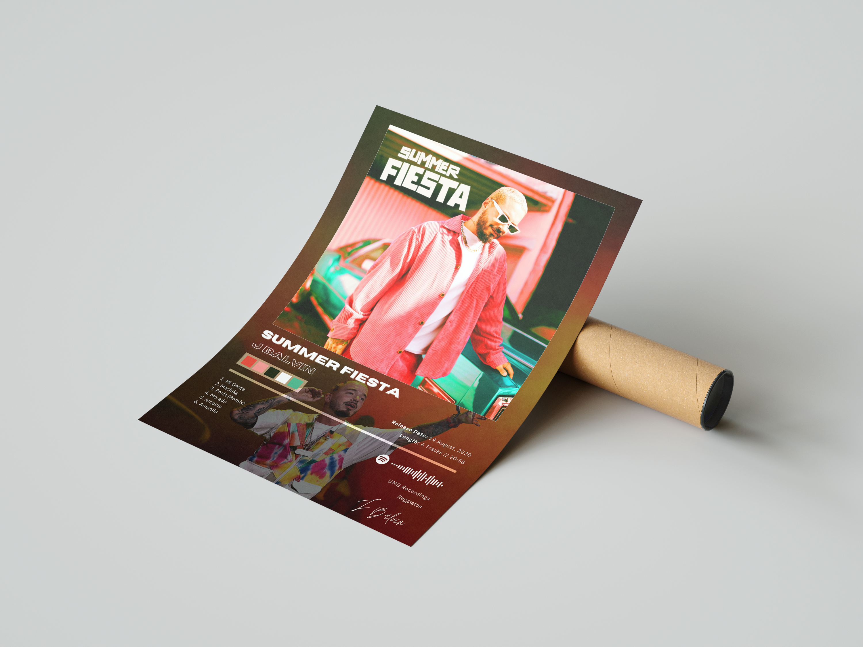 J Balvin 'Summer Fiesta' Album Poster | Hype Posters